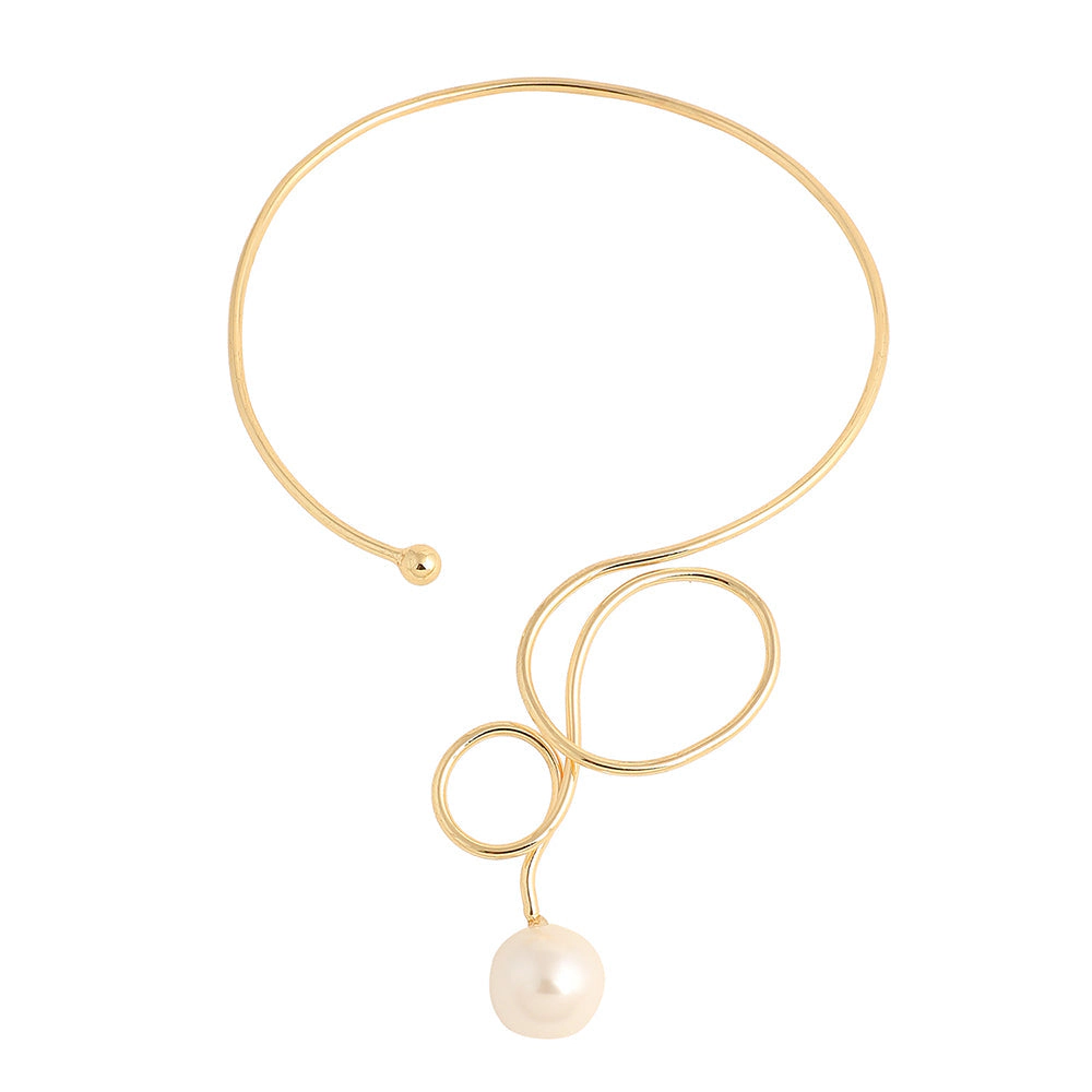SOHI Women's Gold Plated Wrap Necklace