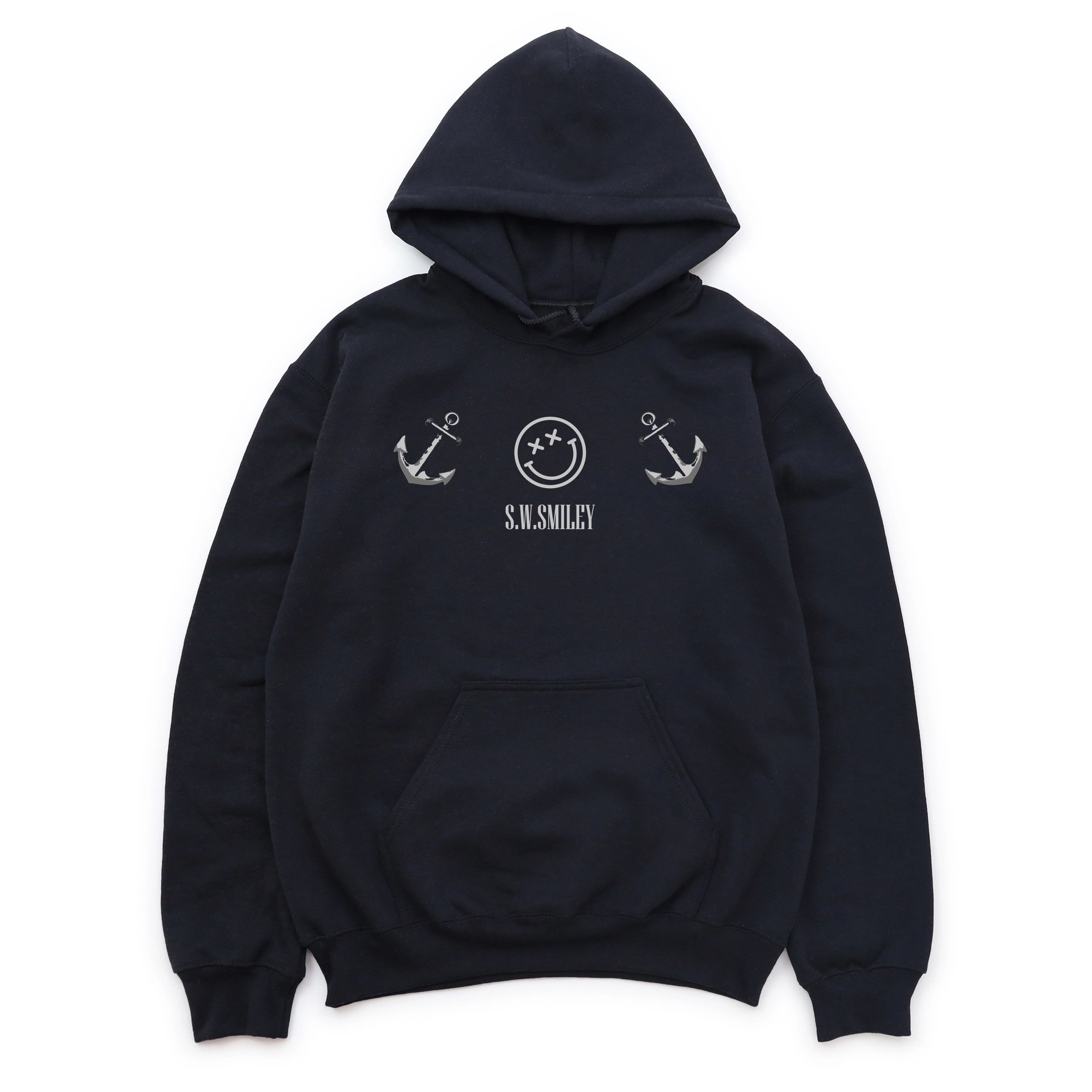 Simply Sage Market - Men's Graphic Hoodie S.W.Smiley Anchor Row