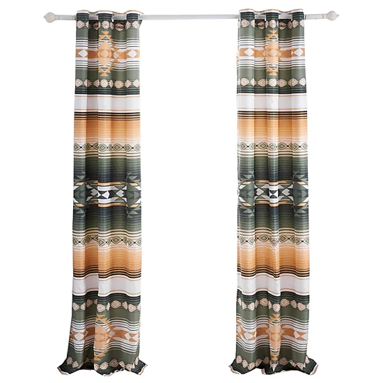 Greenland Home Fashions Zuma Window Panel Pair - 42x84", Cactus