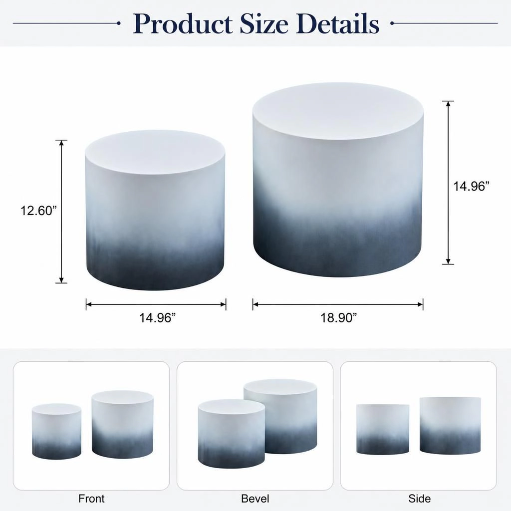 GOODSILO Square Compact Low Profile Accent End Table