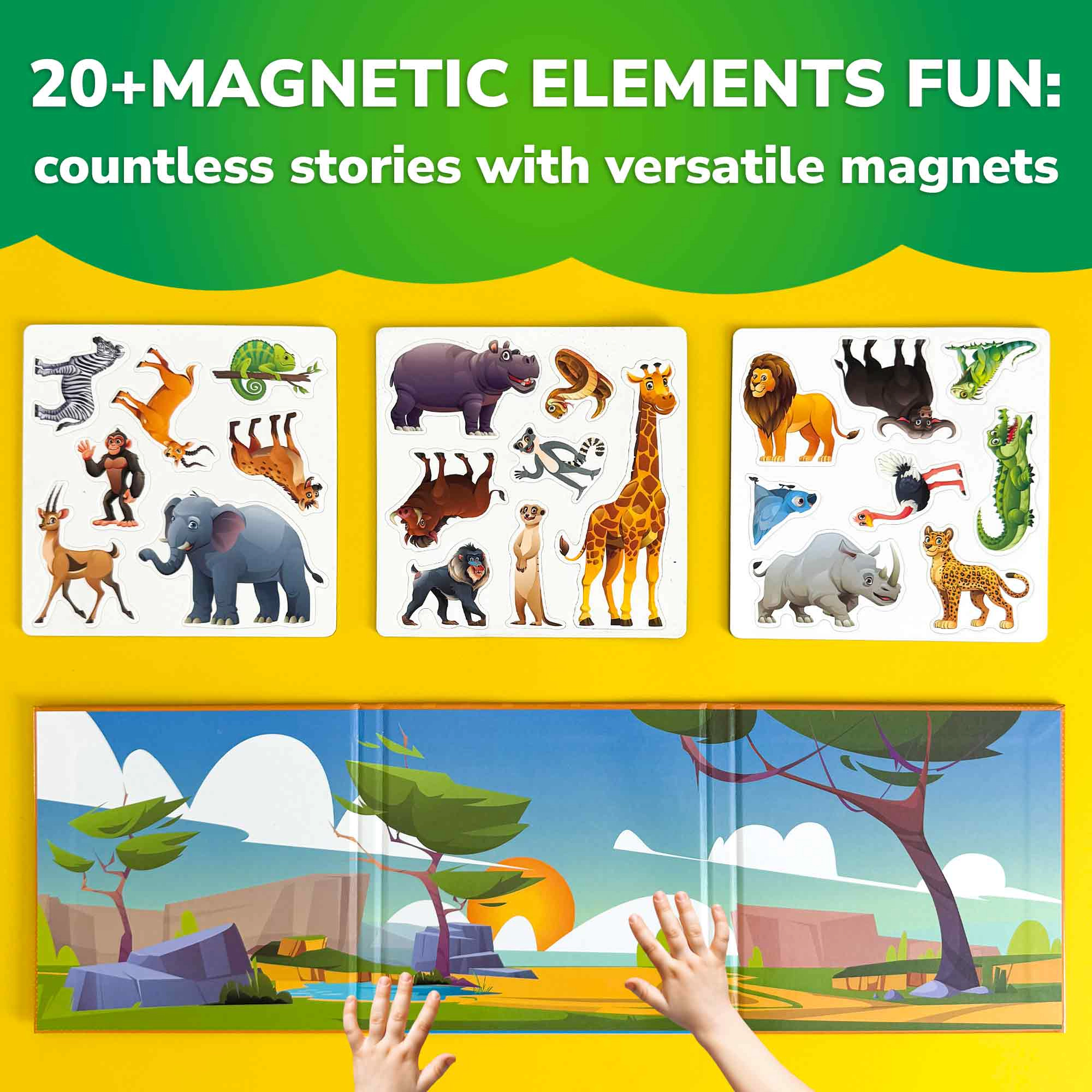 QUOKKA Travel Magnetic Puzzle Game, 20+ Piece Educational Puzzles for Kids Ages 3-5