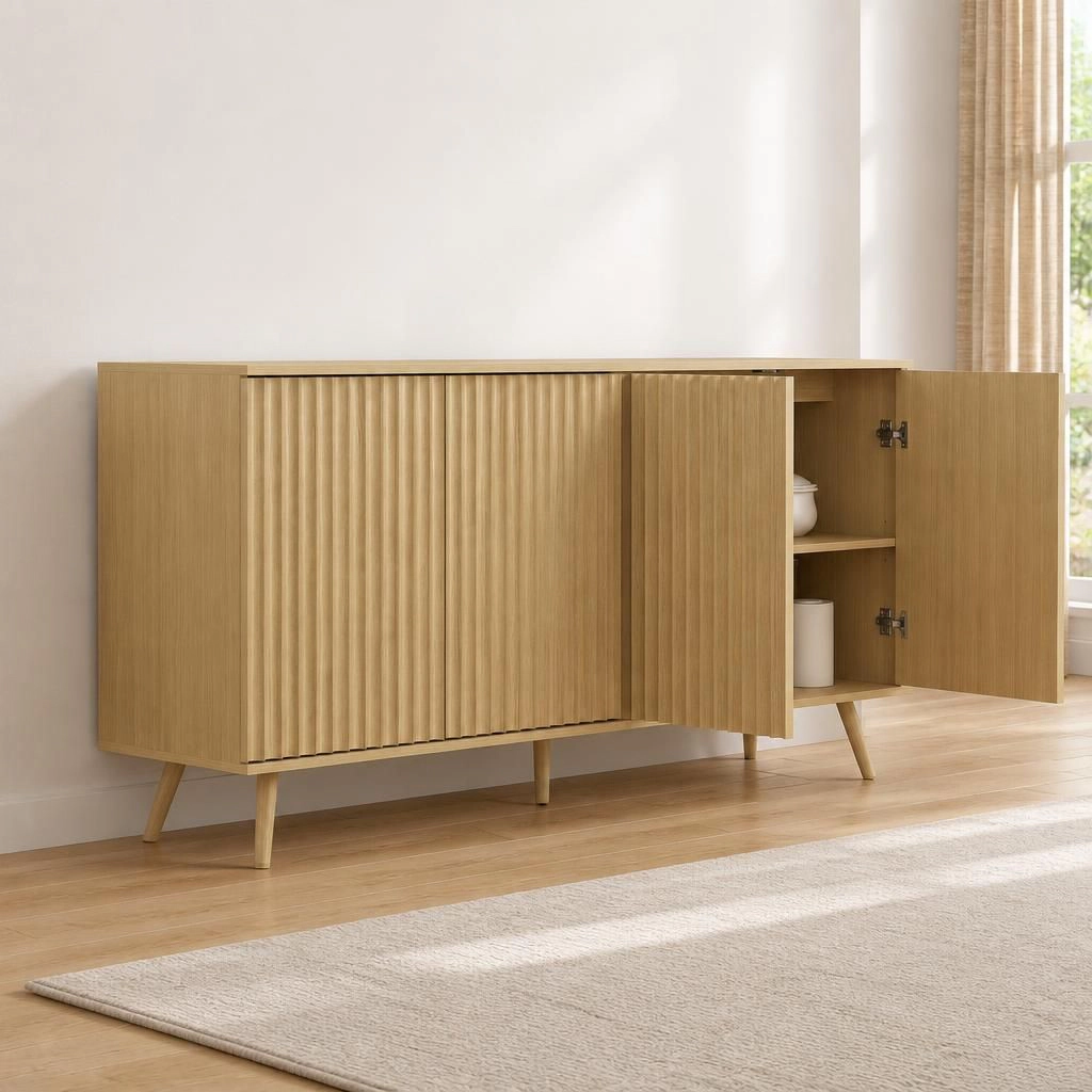 GOODSILO 59" Modern Storage Sideboard Buffet Cabinet