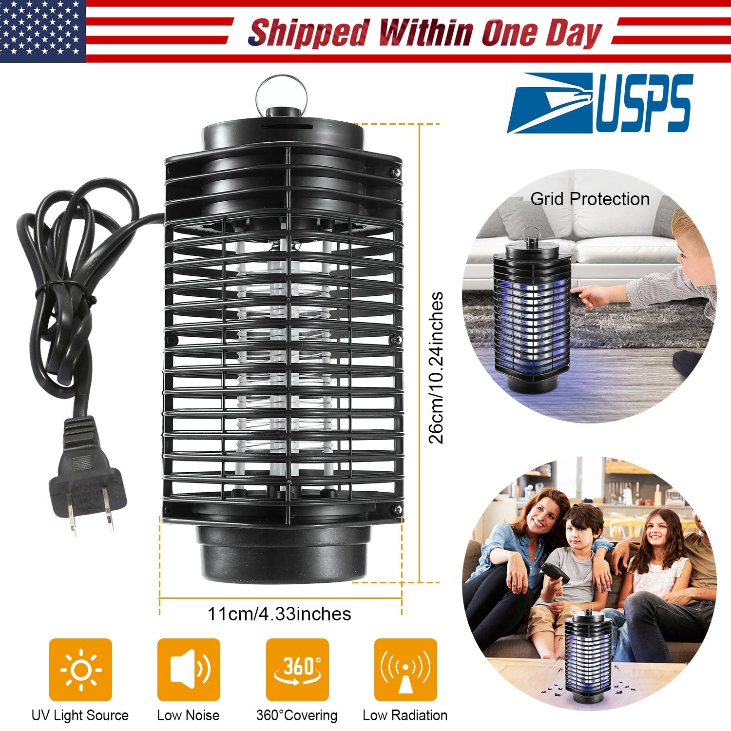 GBruno UV Electric Bug Zapper Insect Killer Lamp
