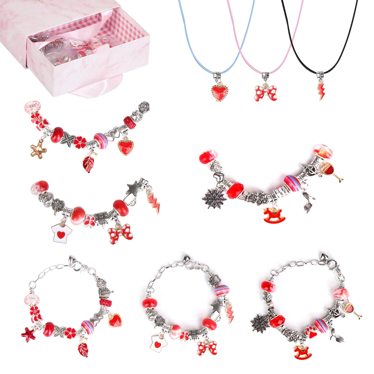 GBruno 66-Piece Charm Bracelet Making Kit