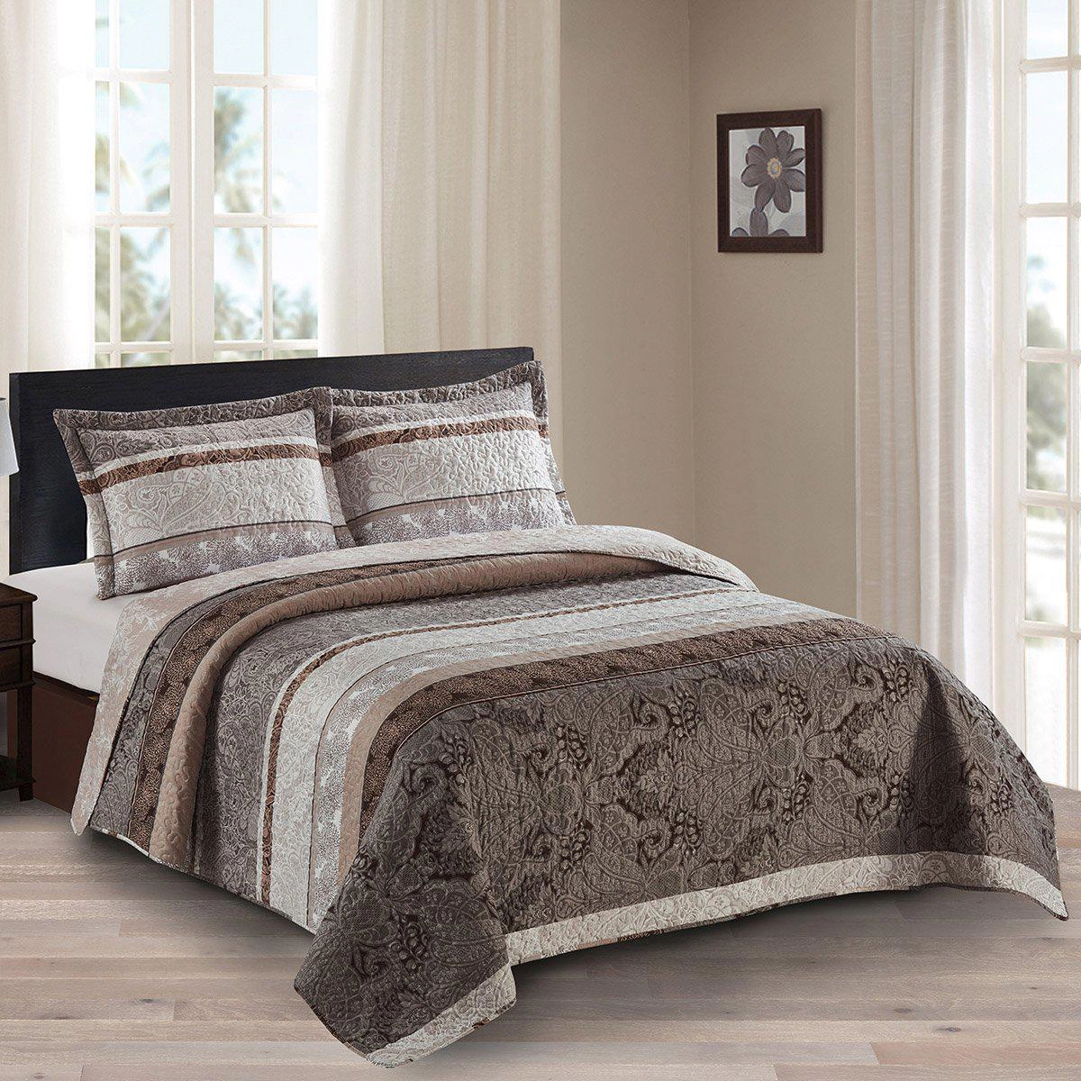 Egyptian Linens Callisto Reversible Bedspread Quilt Set