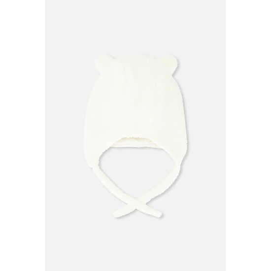 Deux par Deux Unisex Winter Sherpa Hat with Ear Flaps and Ears