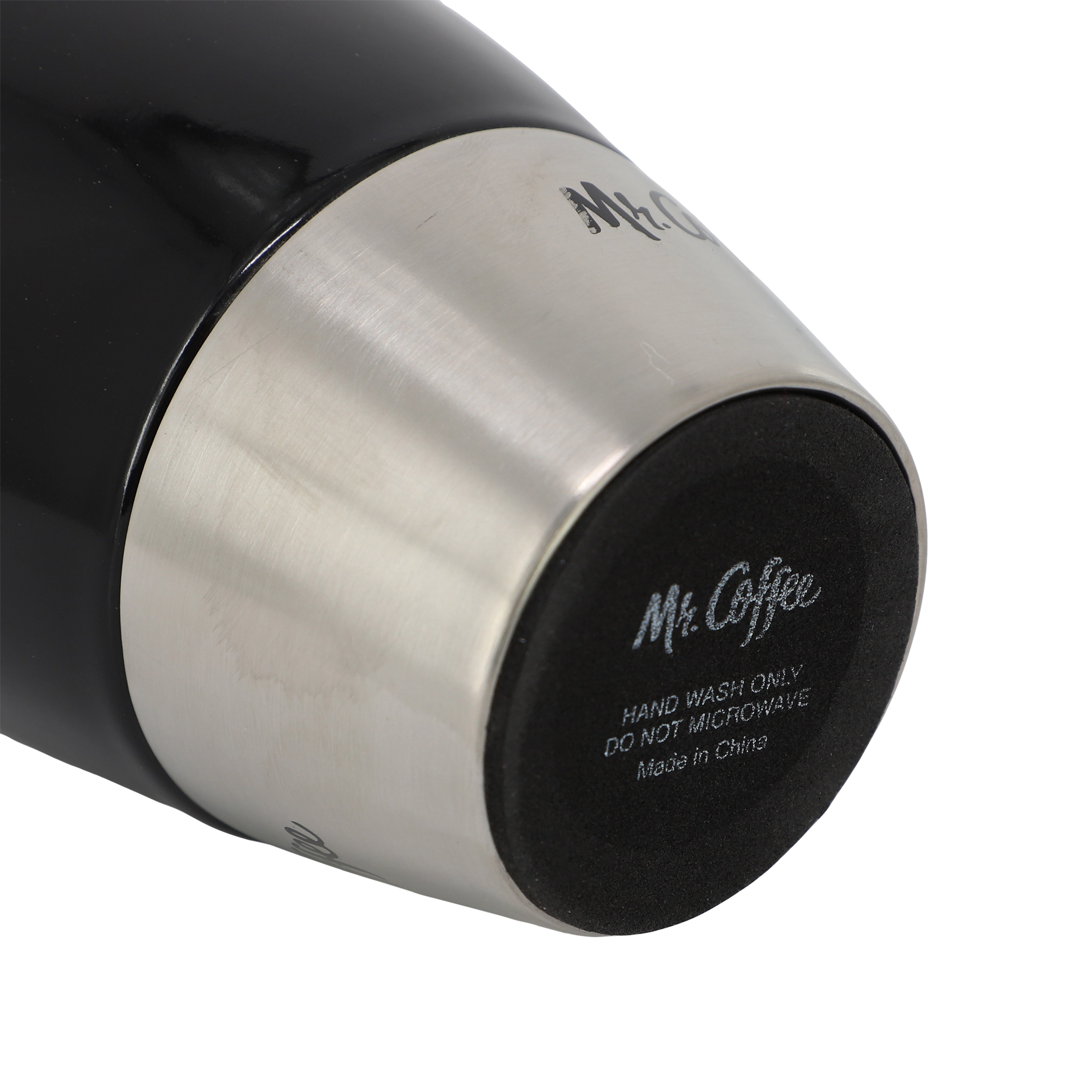 Mr. Coffee Coupleton 4 Piece 15 Ounce Stoneware Travel Mug Set in Black with Lid