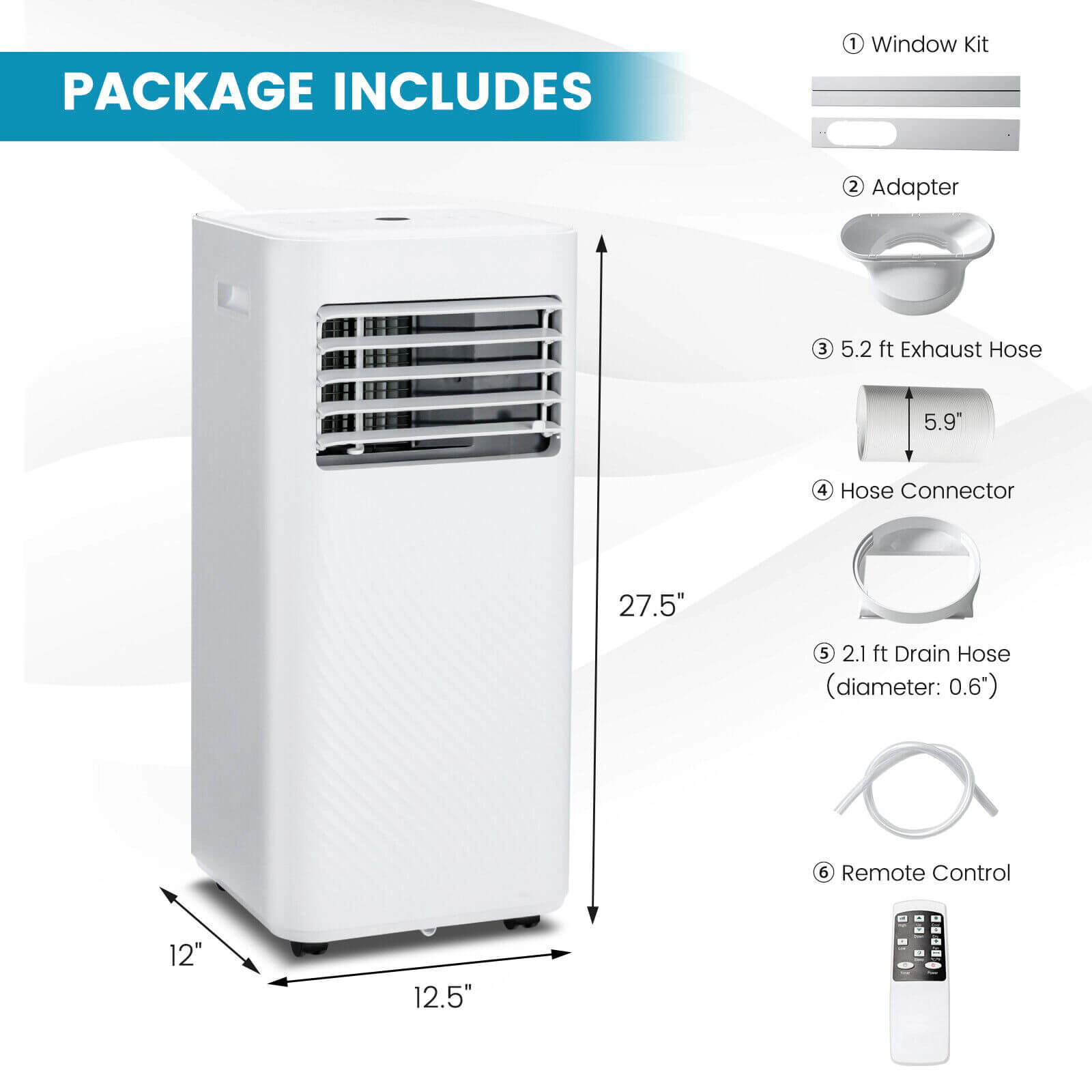 SlickBlue Unisex Portable 8000 BTU Air Conditioner