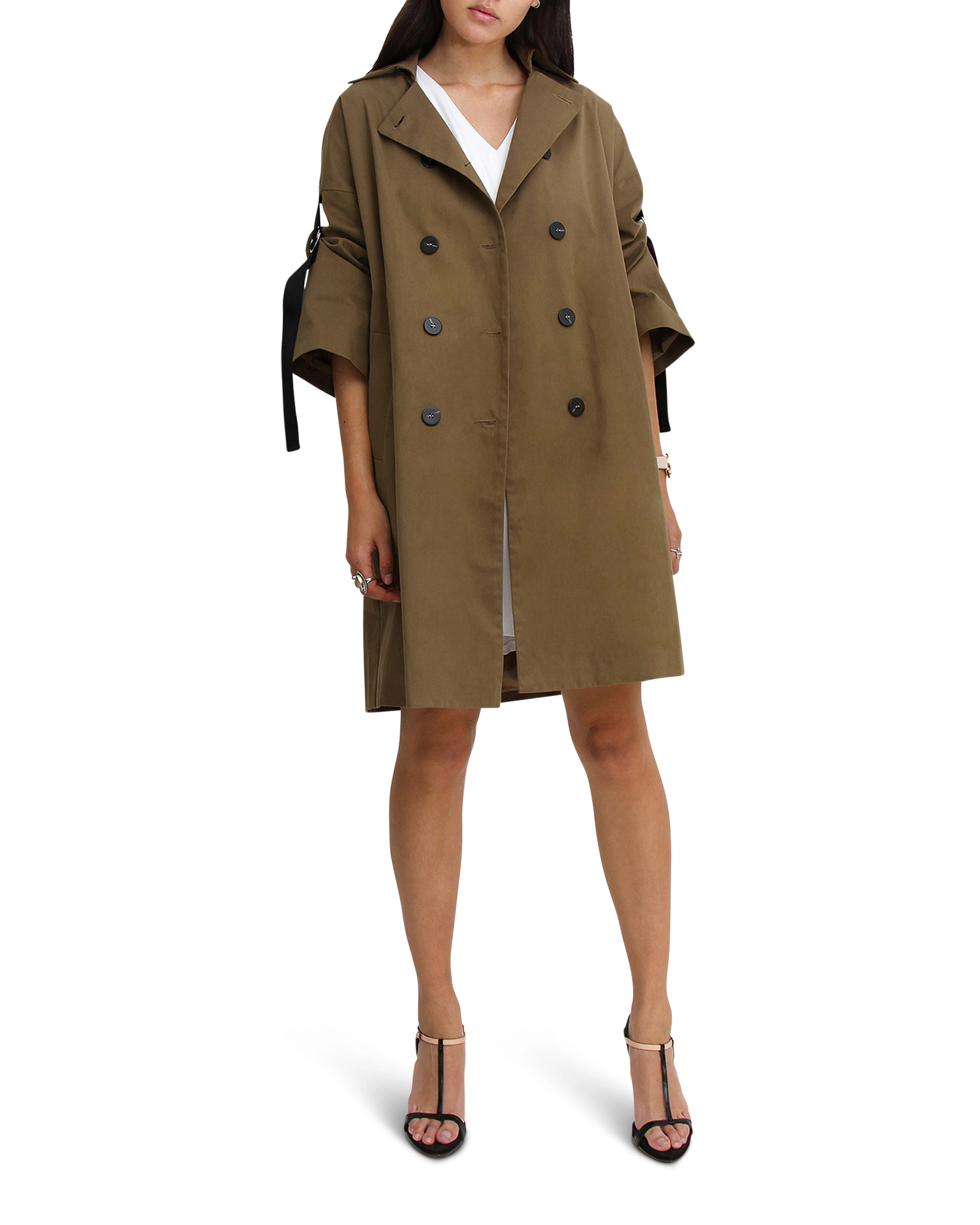 Belle & Bloom Womens Russian Romance Oversized Trench Coat