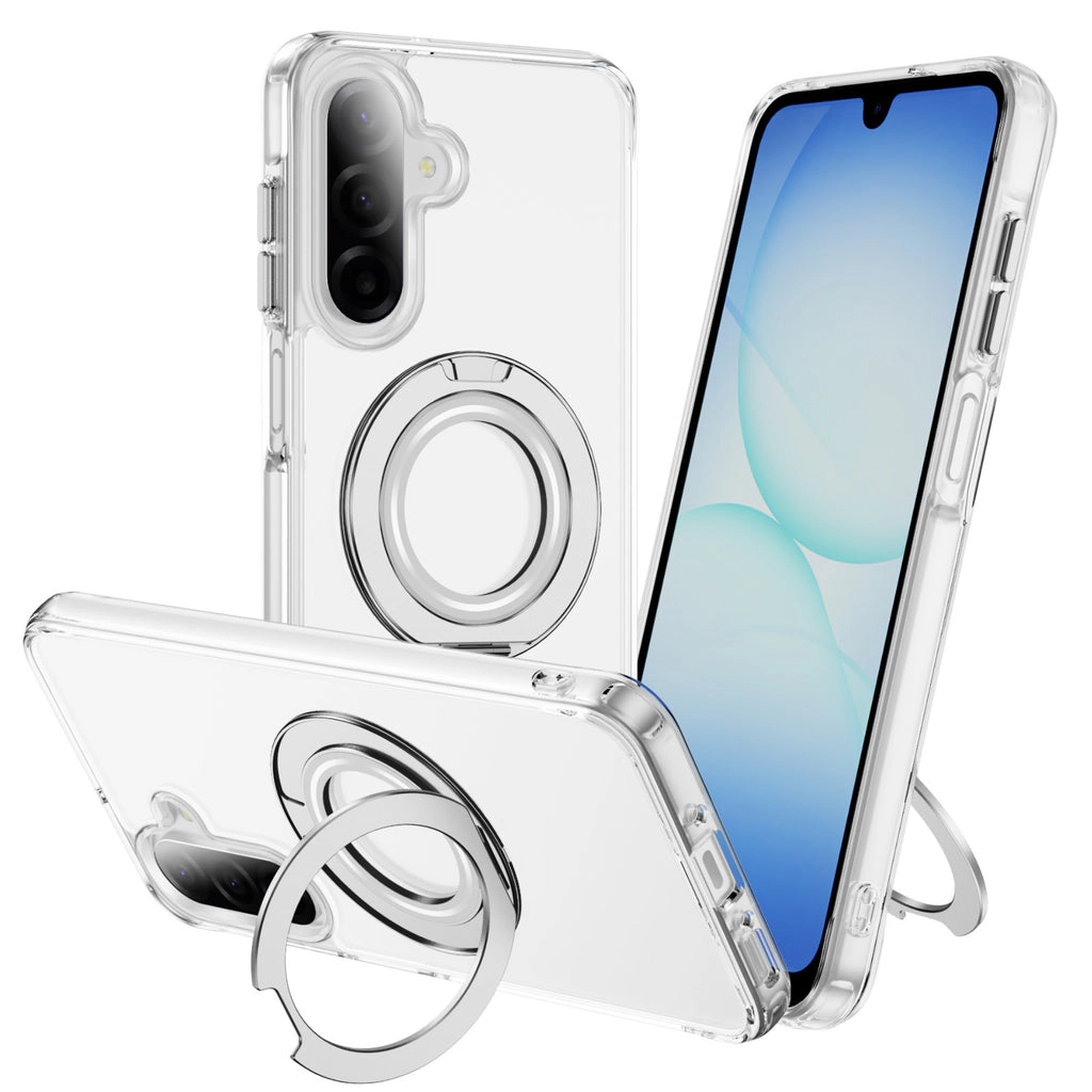 Alpha Digital Made for Galaxy A17 5G, Magnetic Ring Stand, Shockproof - Clear Phone Case