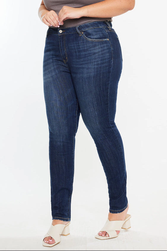 Kancan Women's Plus High Rise Super Skinny Jeans Beth