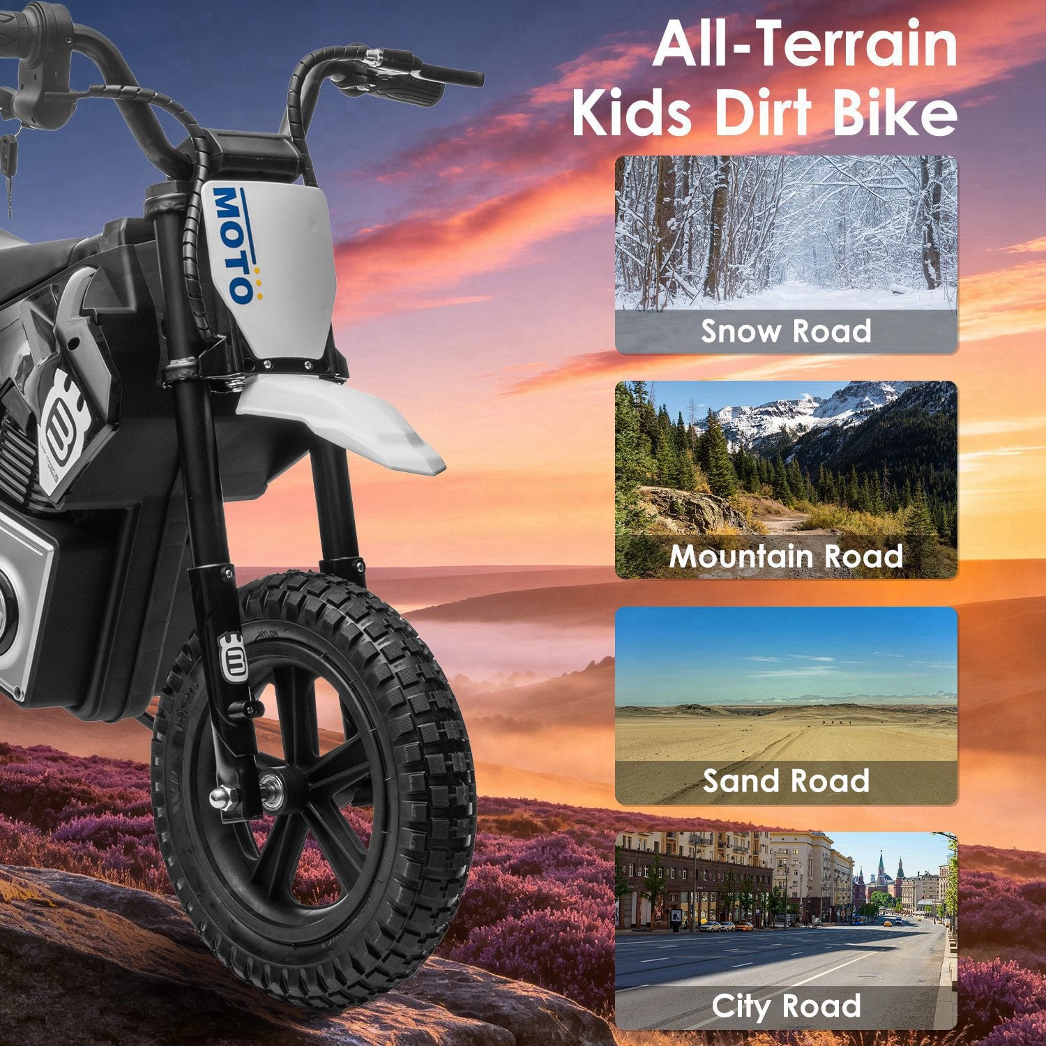 GBruno 24V Electric Motocross Ride-On Motorcycle