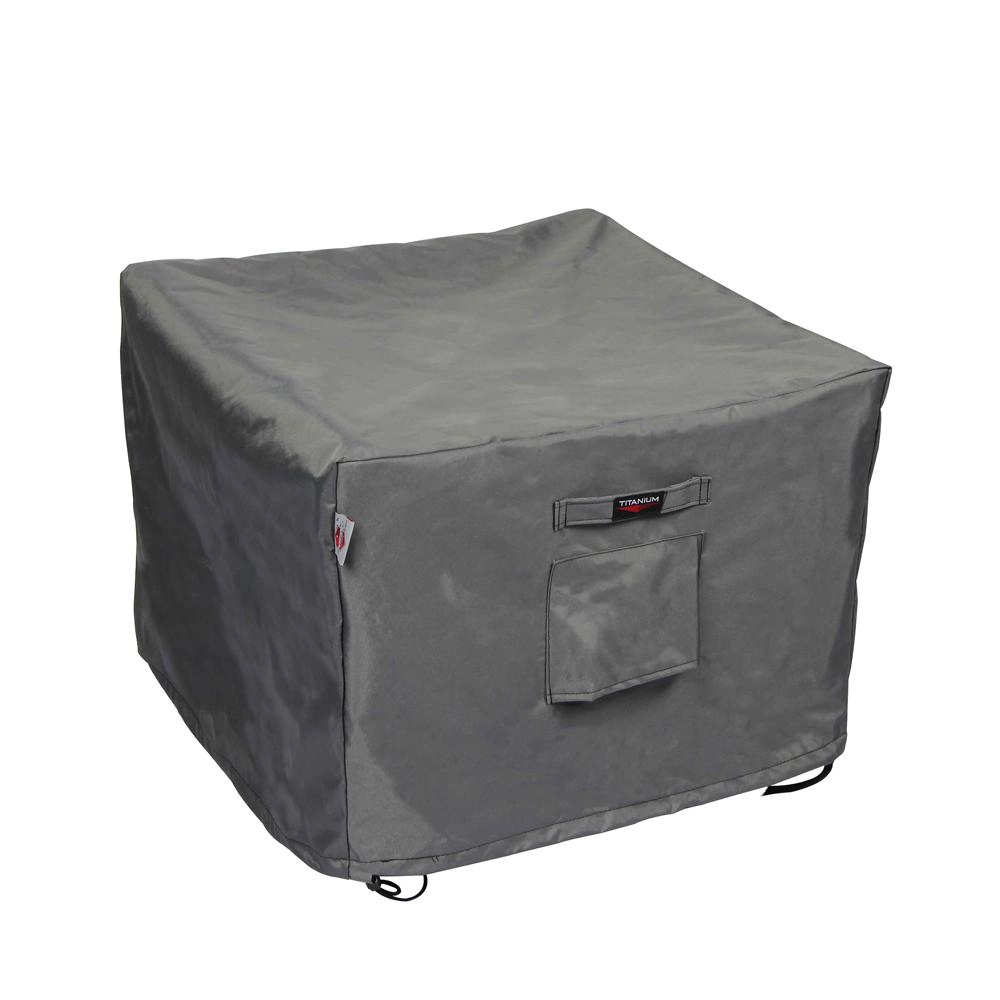 Summerset Shield Titanium 3-Layer UV Resistant Outdoor Accent Table Square Cover - 25x25", Dark Grey