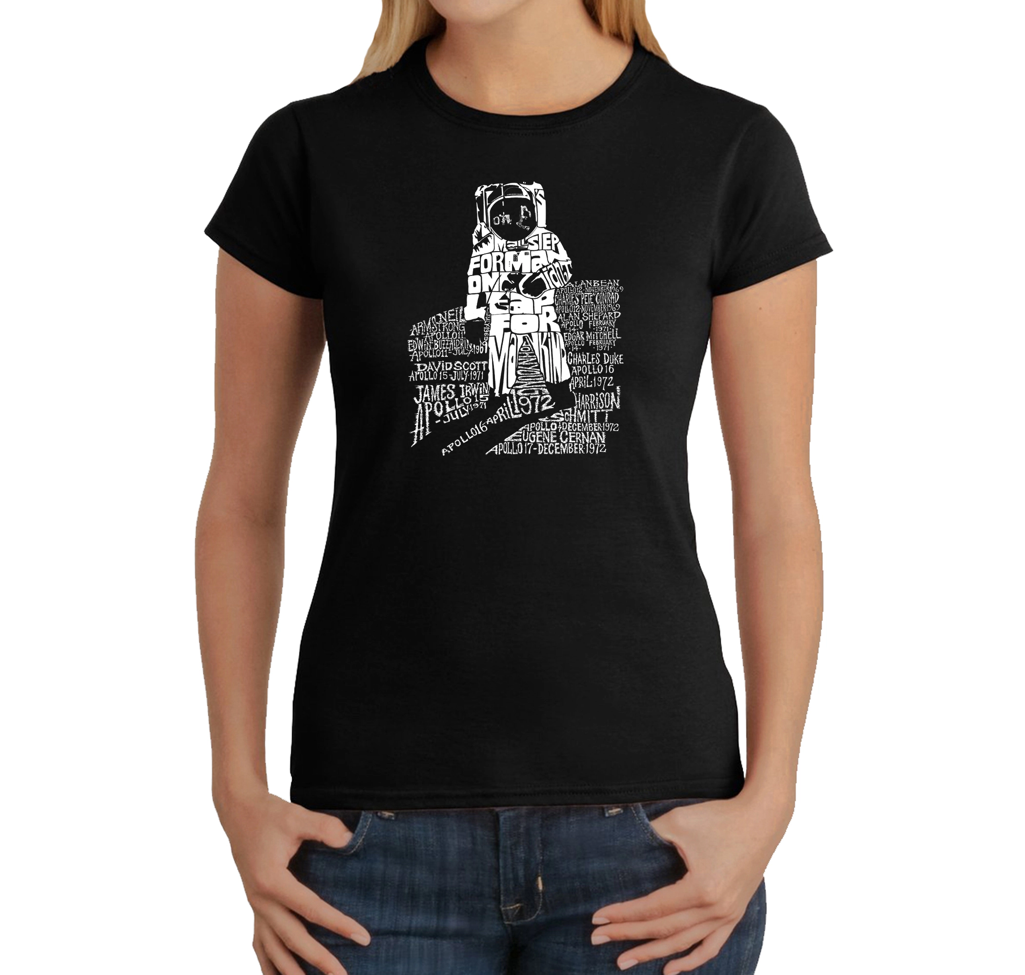 LA Pop Art Women's Word T-Shirt - Astronaut