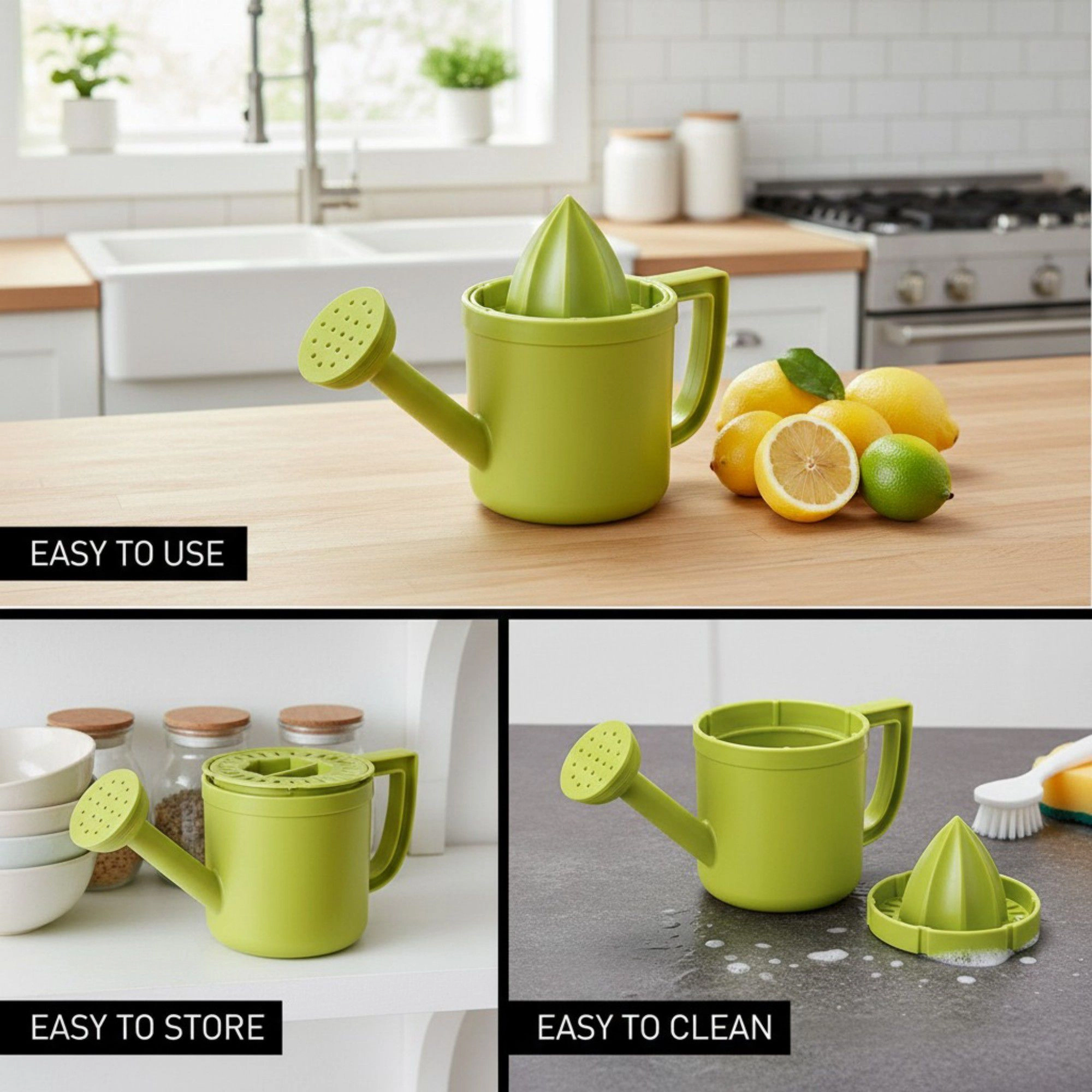 Alilang Women Handheld Citrus Juicer with Spout and Handle Manual Lemon Juicing Container