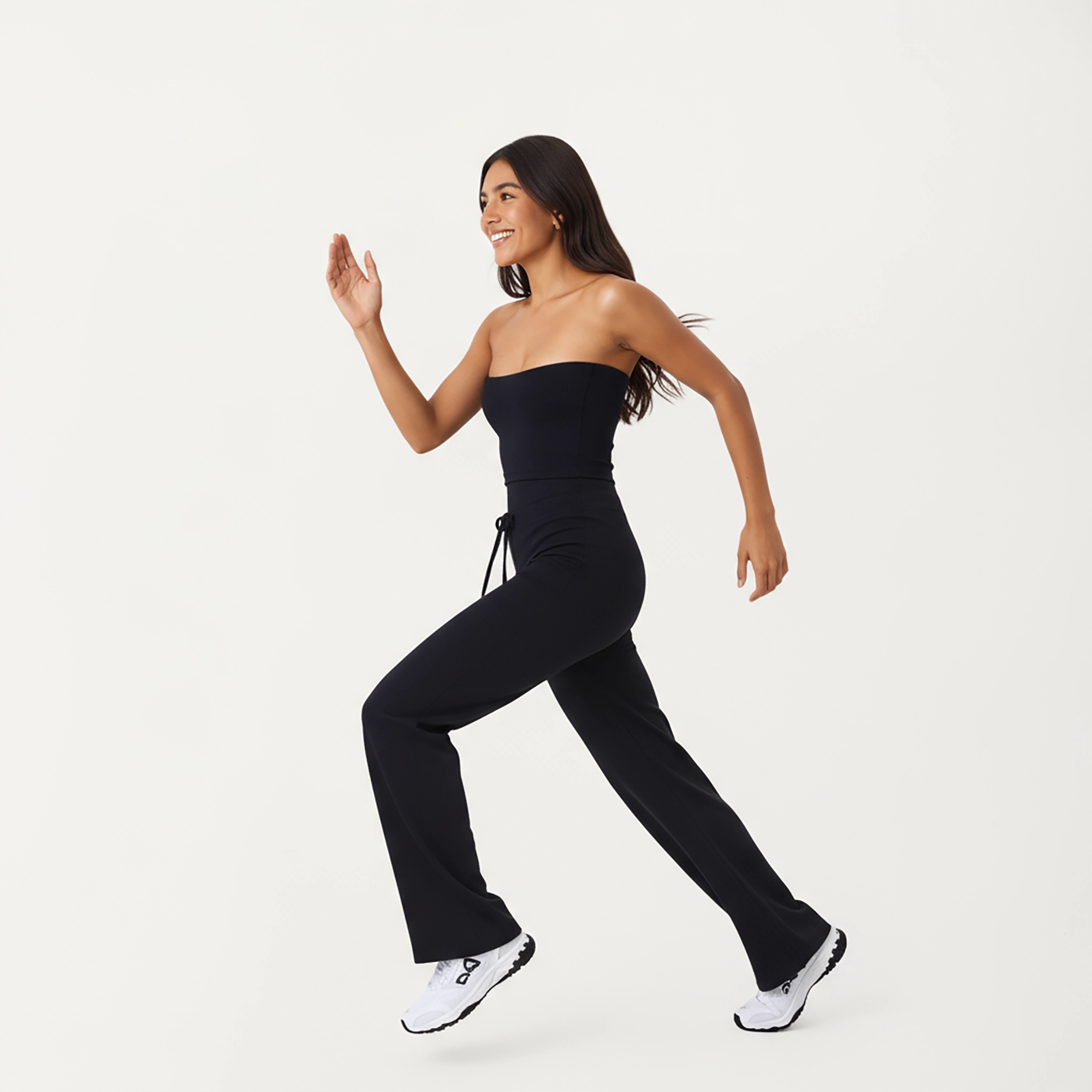 Anna-Kaci Active Women's High Waist Wide Leg Pants with Drawstring Tie and Soft Stretch Fabric