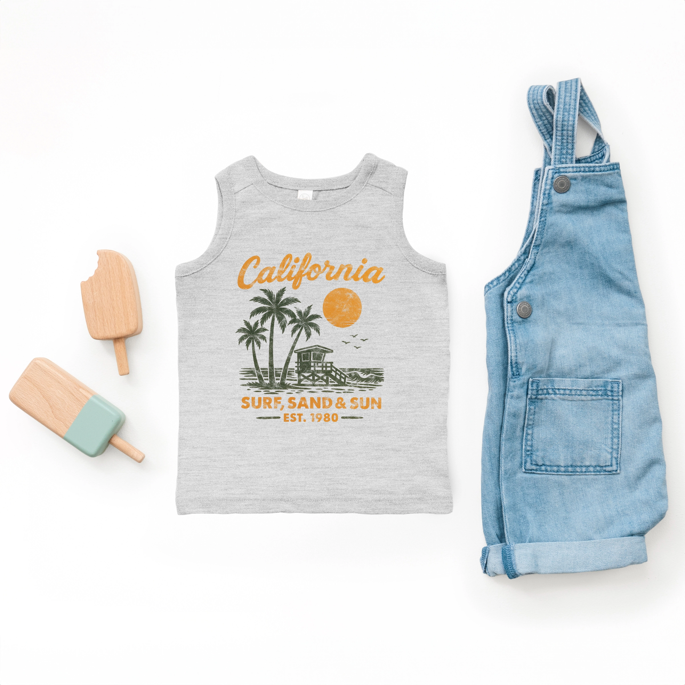 The Juniper Shop - California Surf, Sand & Sun Toddler Graphic Tank