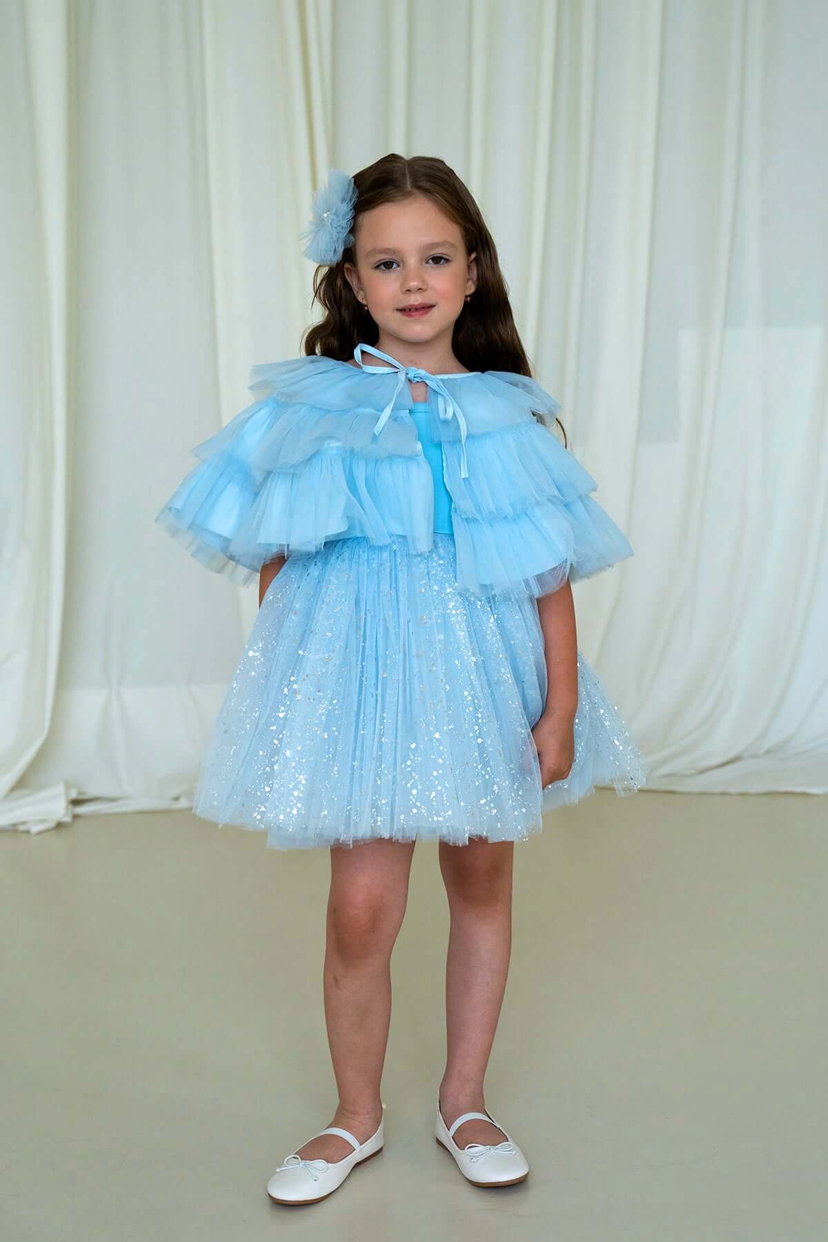 Mini Celebrities Girls Sparkle Blue Dress Set