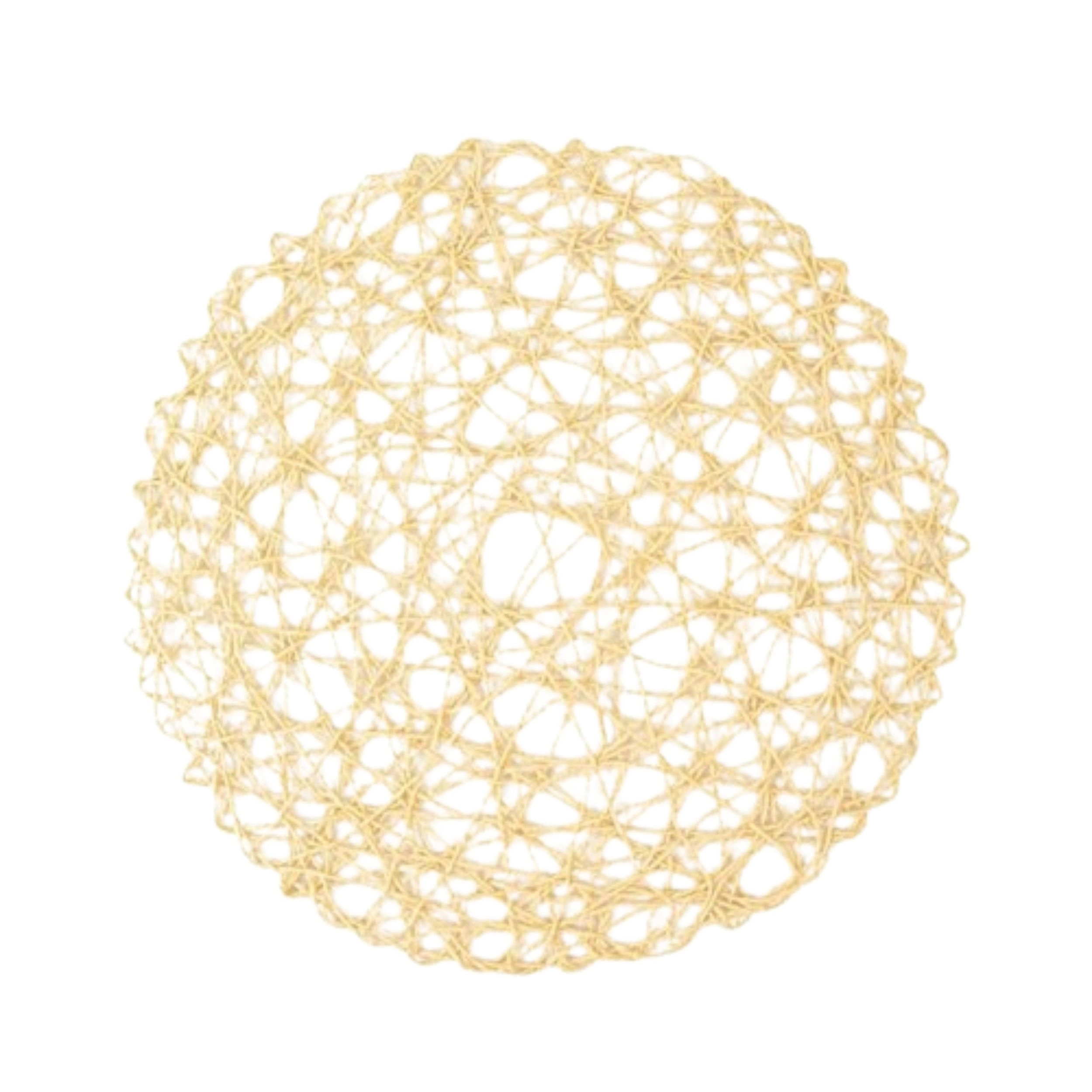 Home Collection 15 Inch Round Metallic String Placemats Pack of 12