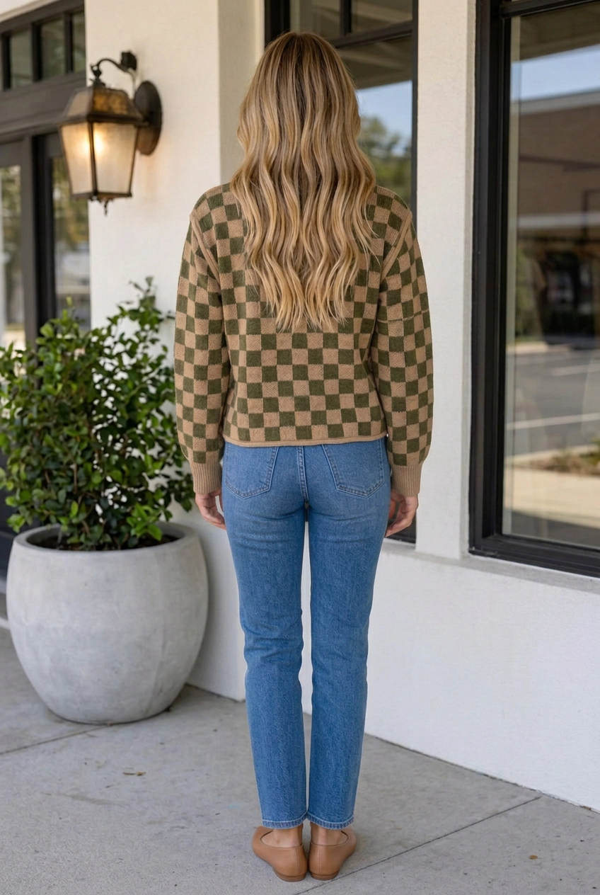 Threaded Pear Women's Maricela Long Sleeve Sweater Top