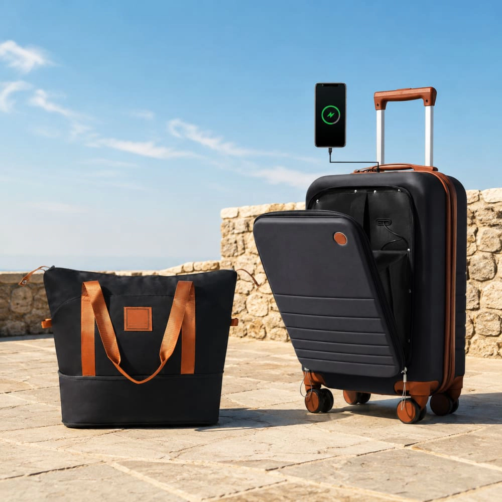 WOW PIONEER Lightweight Hard Case Luggage