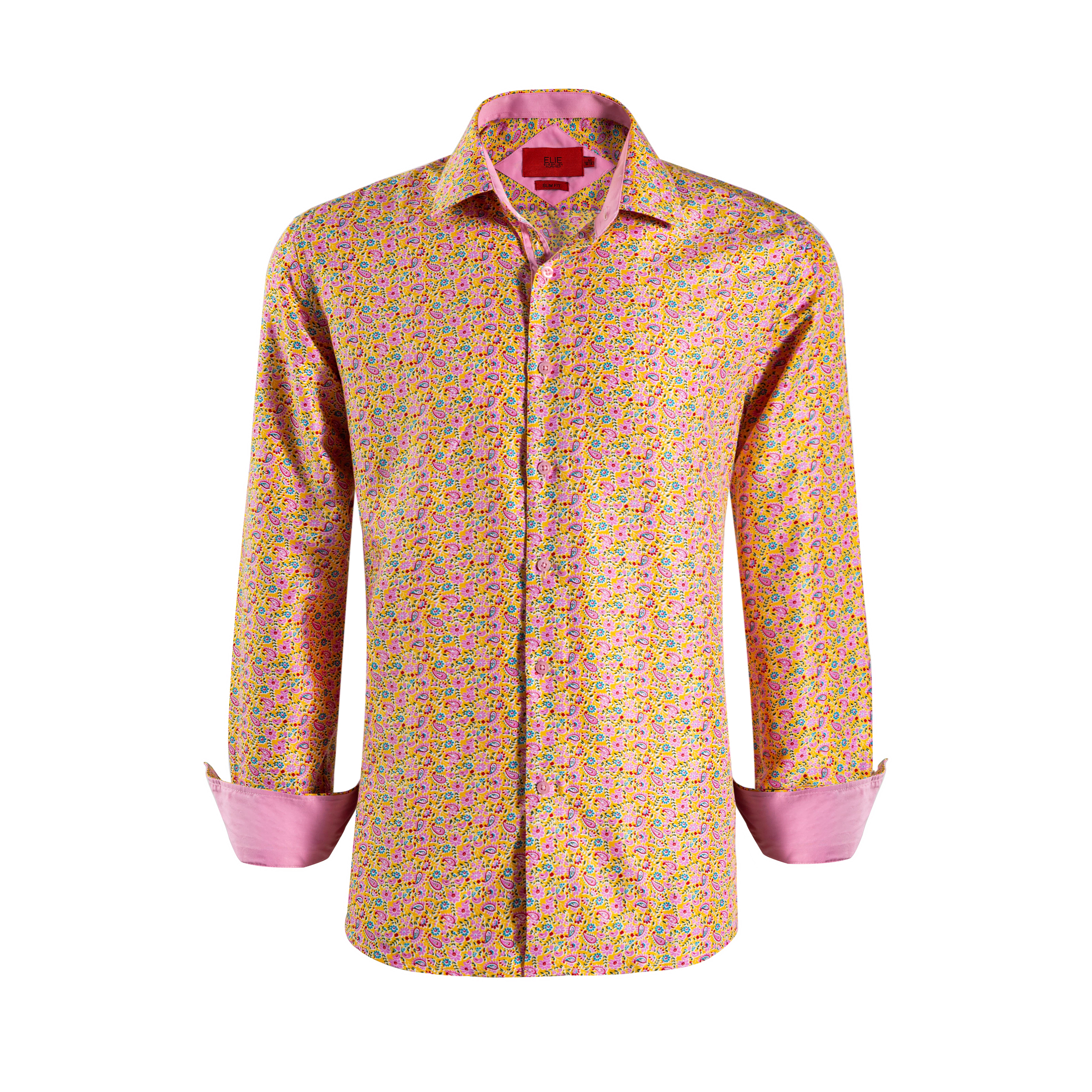 Elie Balleh Boys Slim Fit Paisley Print Shirt