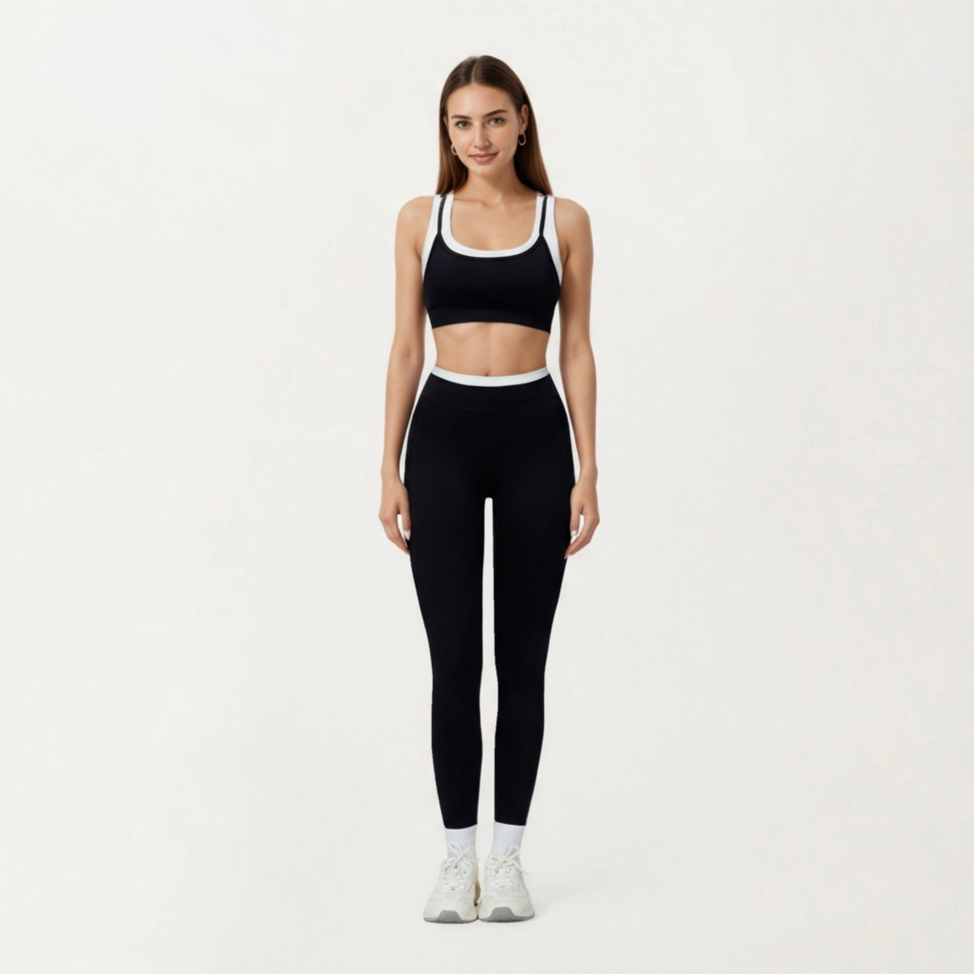 Anna-Kaci Active Women's High Waist Compression Leggings with Wide Supportive Waistband and Sleek Contoured Fit