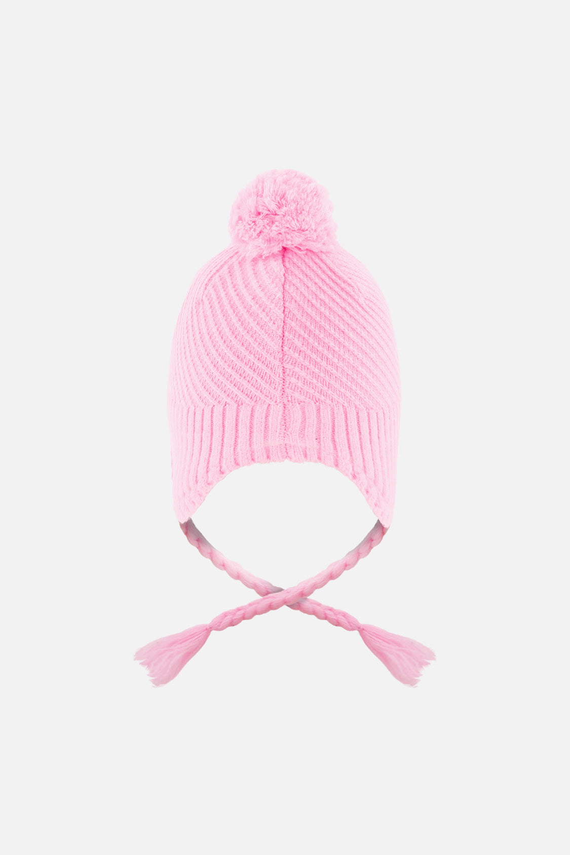 Deux par Deux Girls Winter Peruvian Knit Hat with Pompom