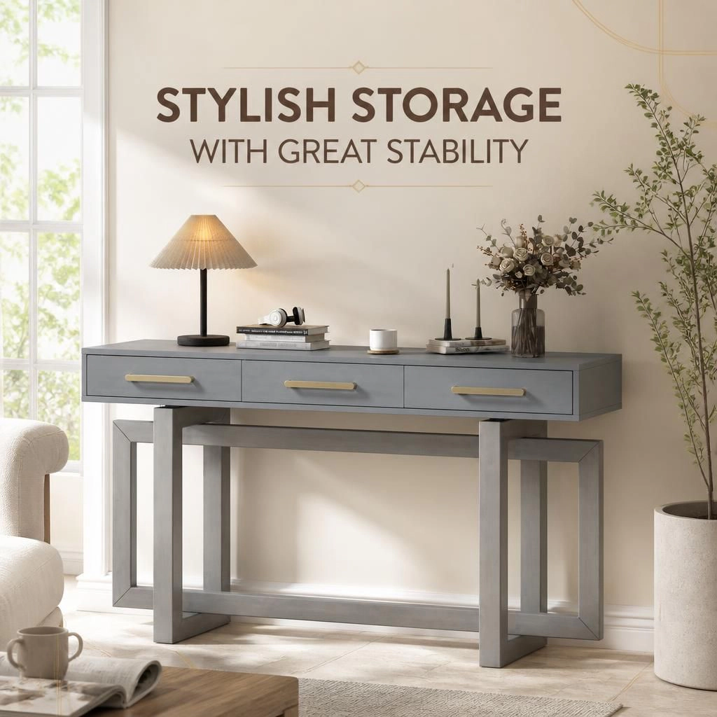 GOODSILO Long Narrow Rectangular Console Table