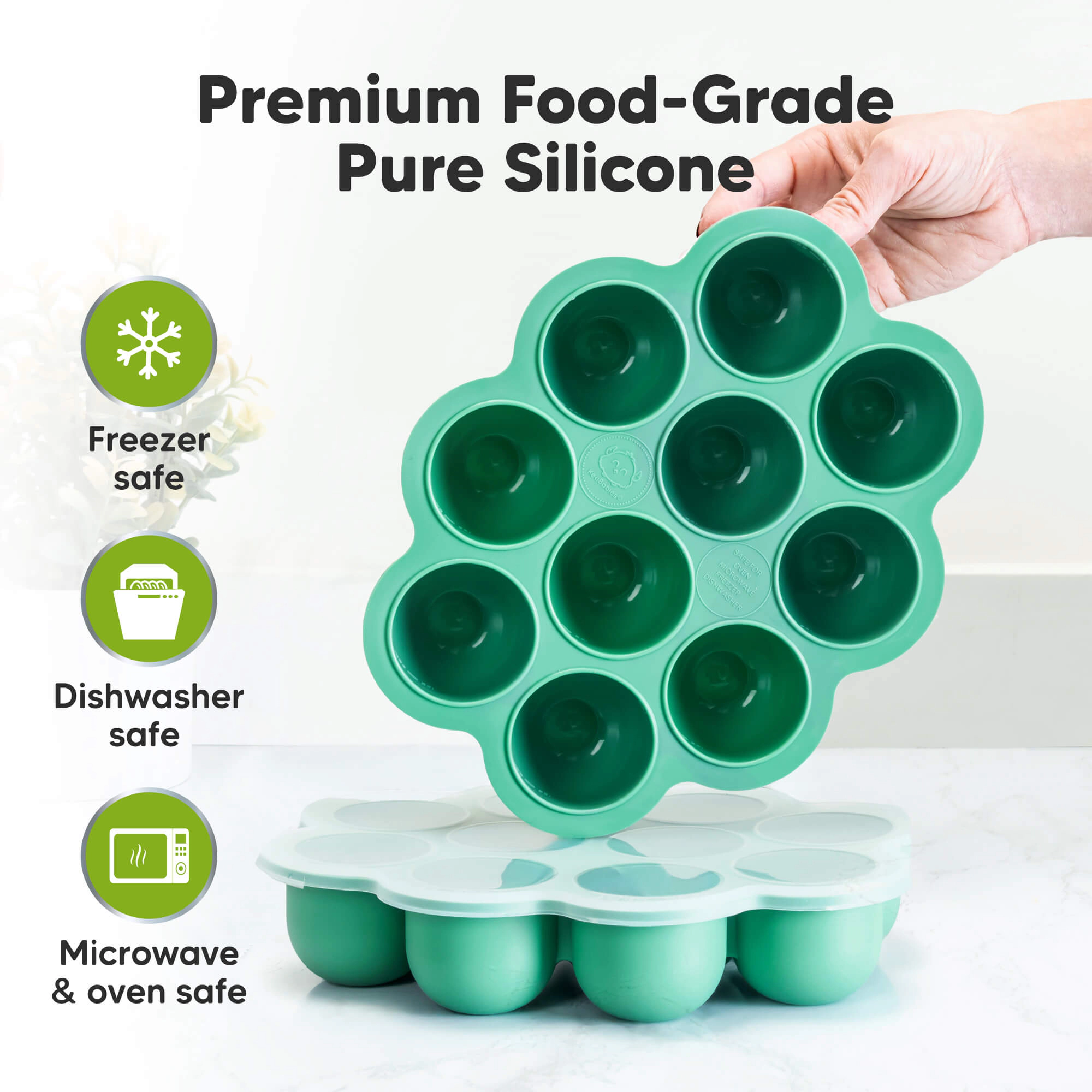 KeaBabies Prep Silicone Baby Food Tray for Boys, Girls