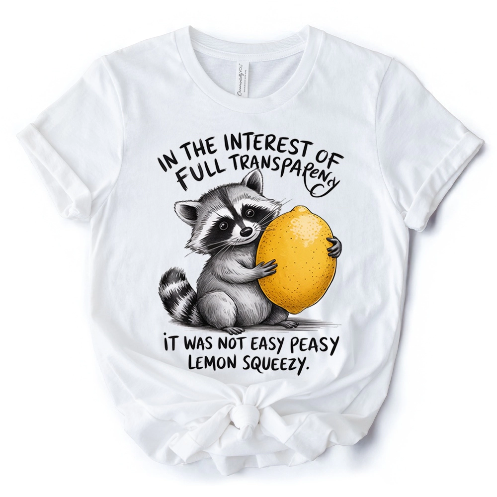 OrnamentallyYou Unisex Lemon Squeezy Raccoon T-Shirt
