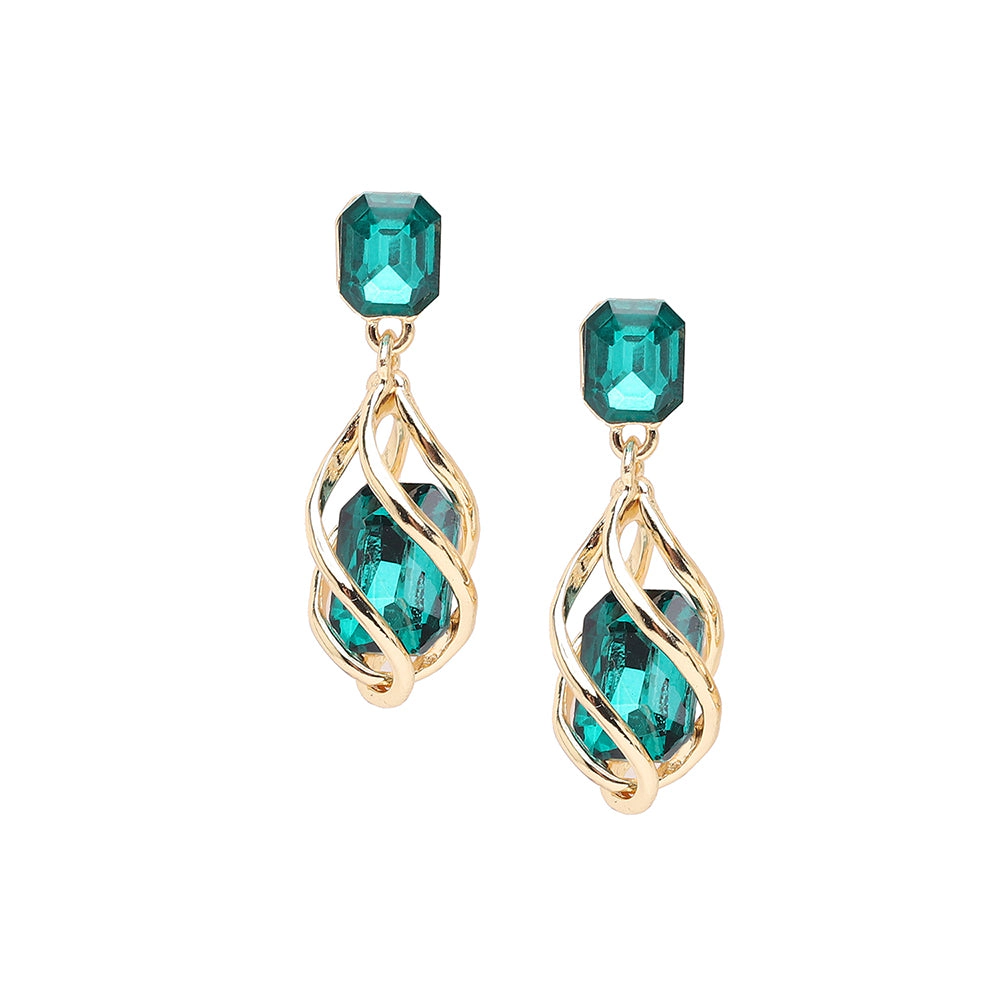 SOHI Women's Spiral Drop Earrings