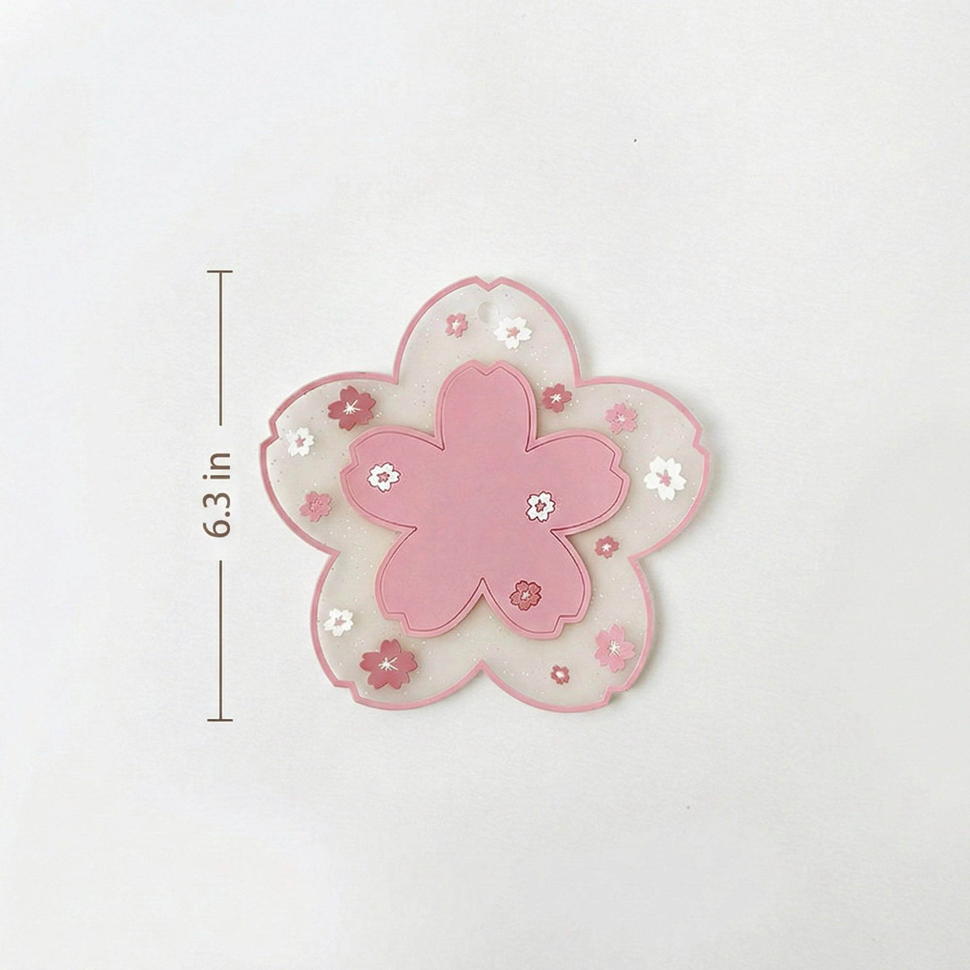 Alilang Unisex 2-PC Cherry Blossom Flower Shaped Decorative Coaster Mat