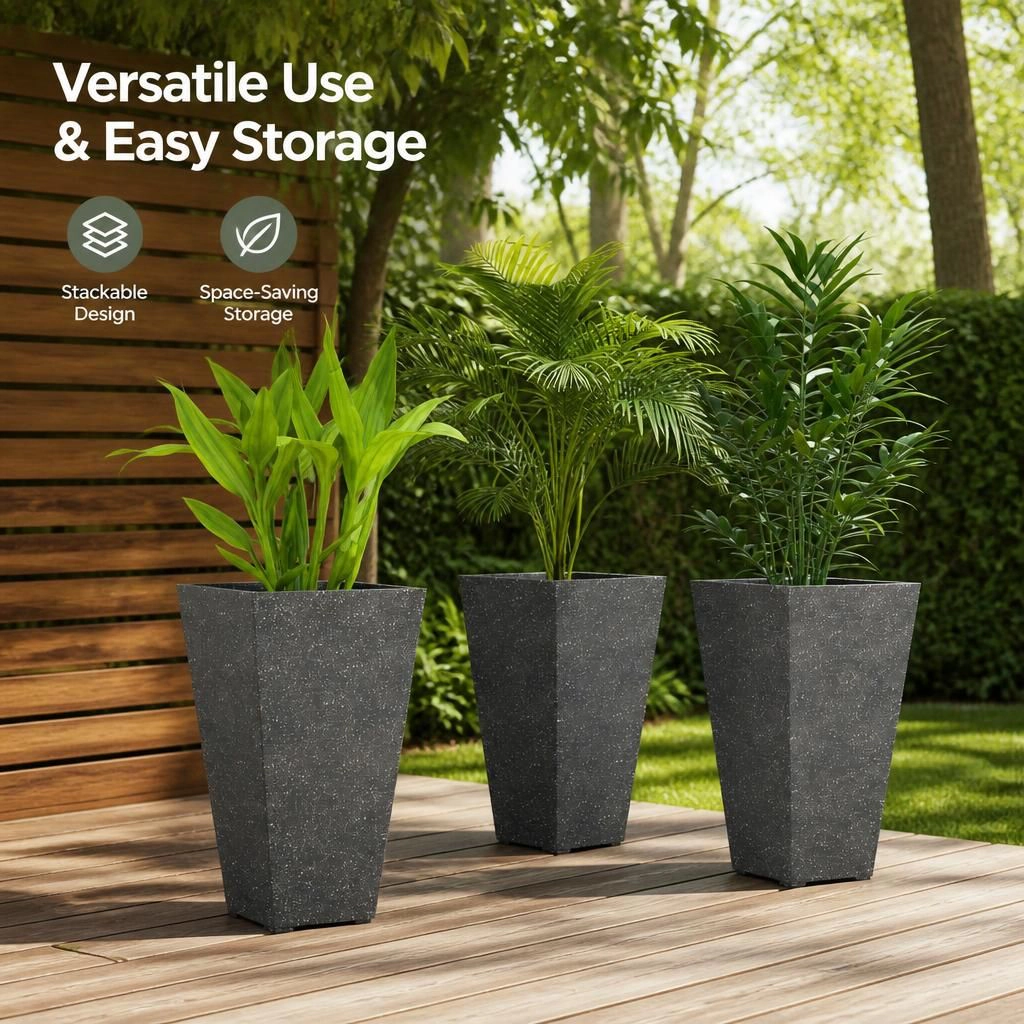 WOW PIONEER Tall Cylindrical Outdoor Planter
