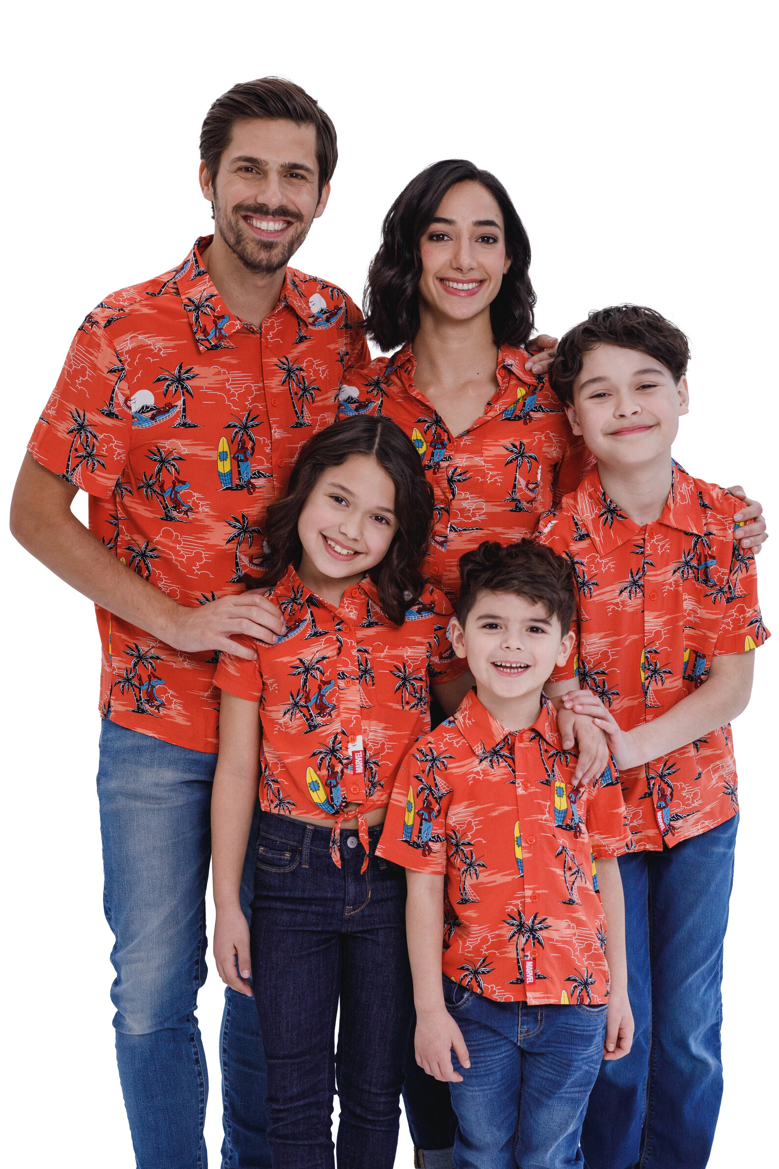 Marvel Spider-Man Matching Family Button Front Hawaiian Shirt