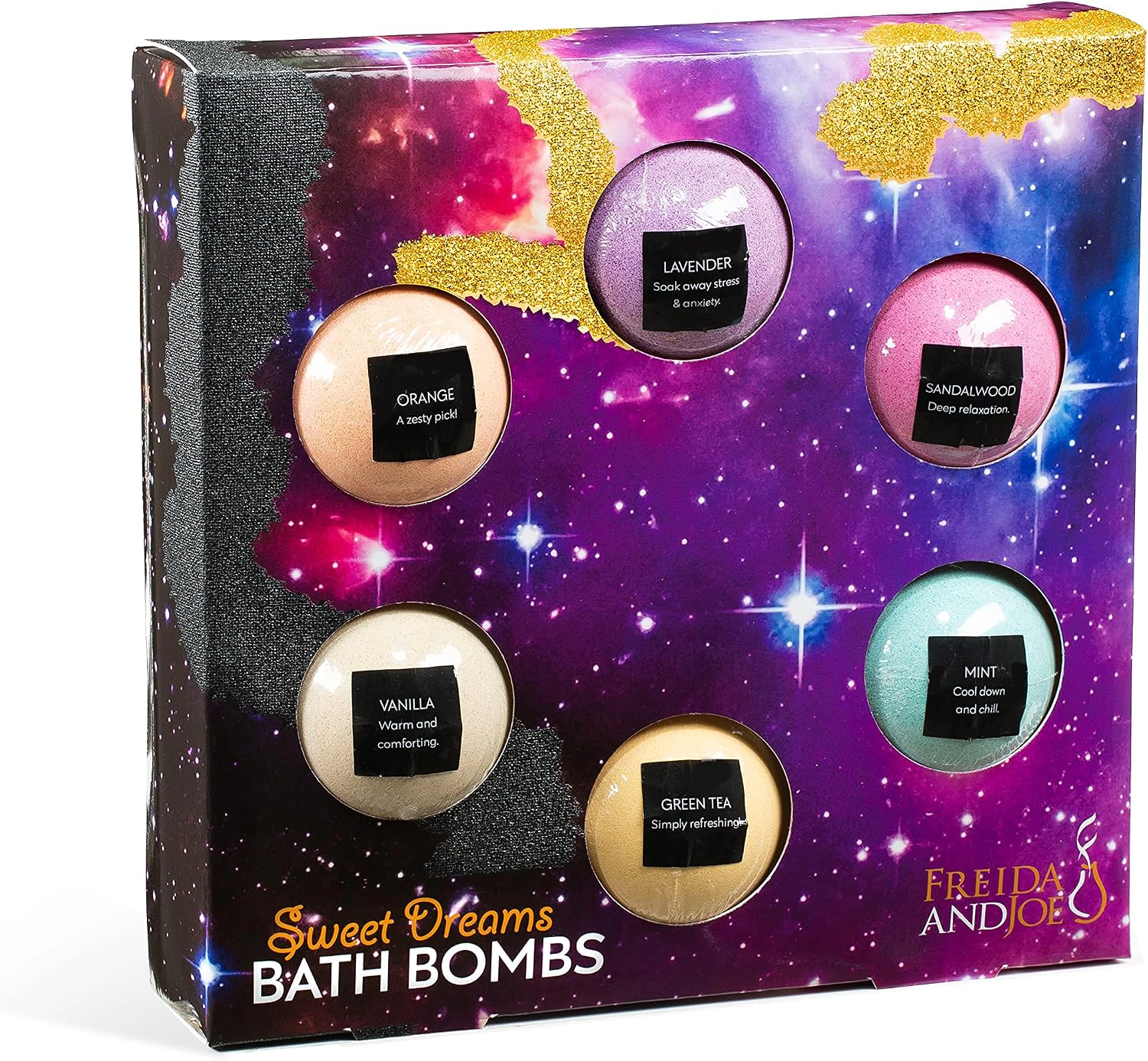 Freida and Joe Happy Day Fizzers Aromatherapy 9 Pcs Large Bath Bomb Gift Set