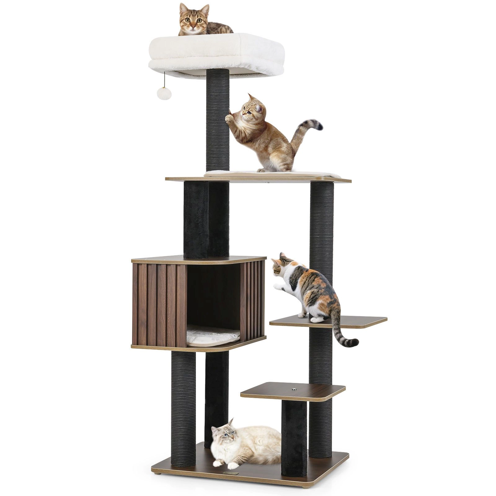 SlickBlue 6-Level Multi-Level Cat Tree with Condo & Scratching Posts