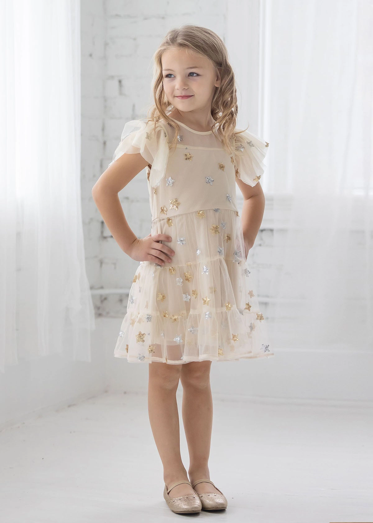 Isobella and Chloe Nutcracker Embroidered Tulle Dress