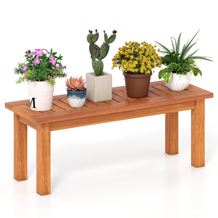 Hivvago Wooden Plant Stand Outdoor Indoor Solid Wood Flower Pot Holder Display Shelf