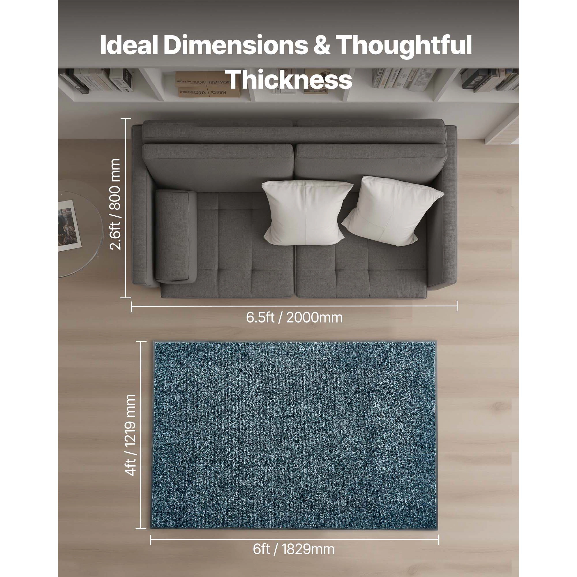 HONGGE Heavy Duty Washable Front Door Mat for Indoor and Outdoor Industrial Entrance Carpet with PVC Backing