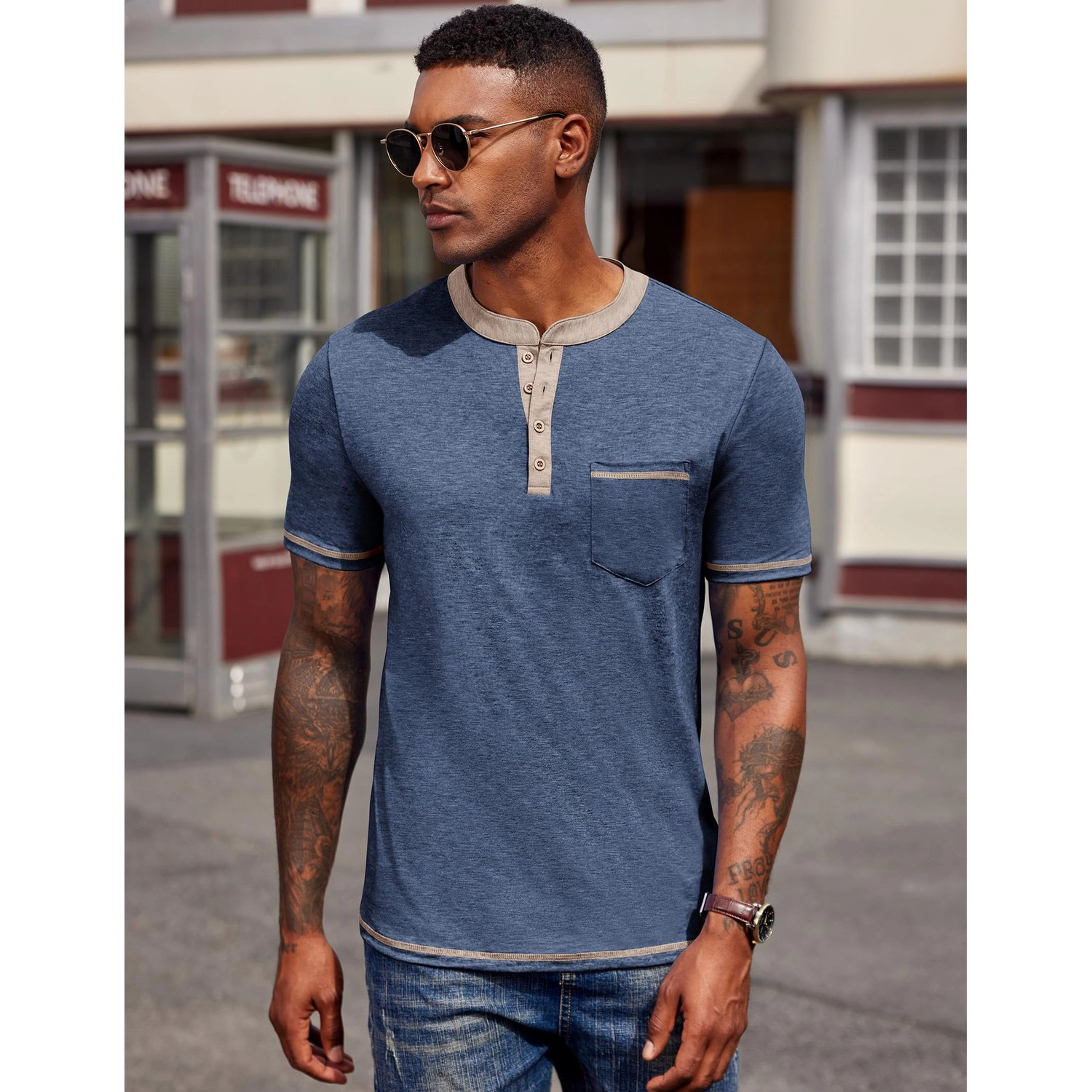 COOFANDY Mens Classic Long Sleeve Shirts Dressy Button Down Collared Casual Tops