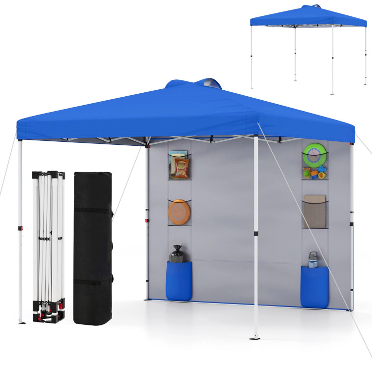 Hivvago 10 x FT Pop up Canopy Tent with Sidewall 6 Pockets Instant Setup Commercial Gazebo