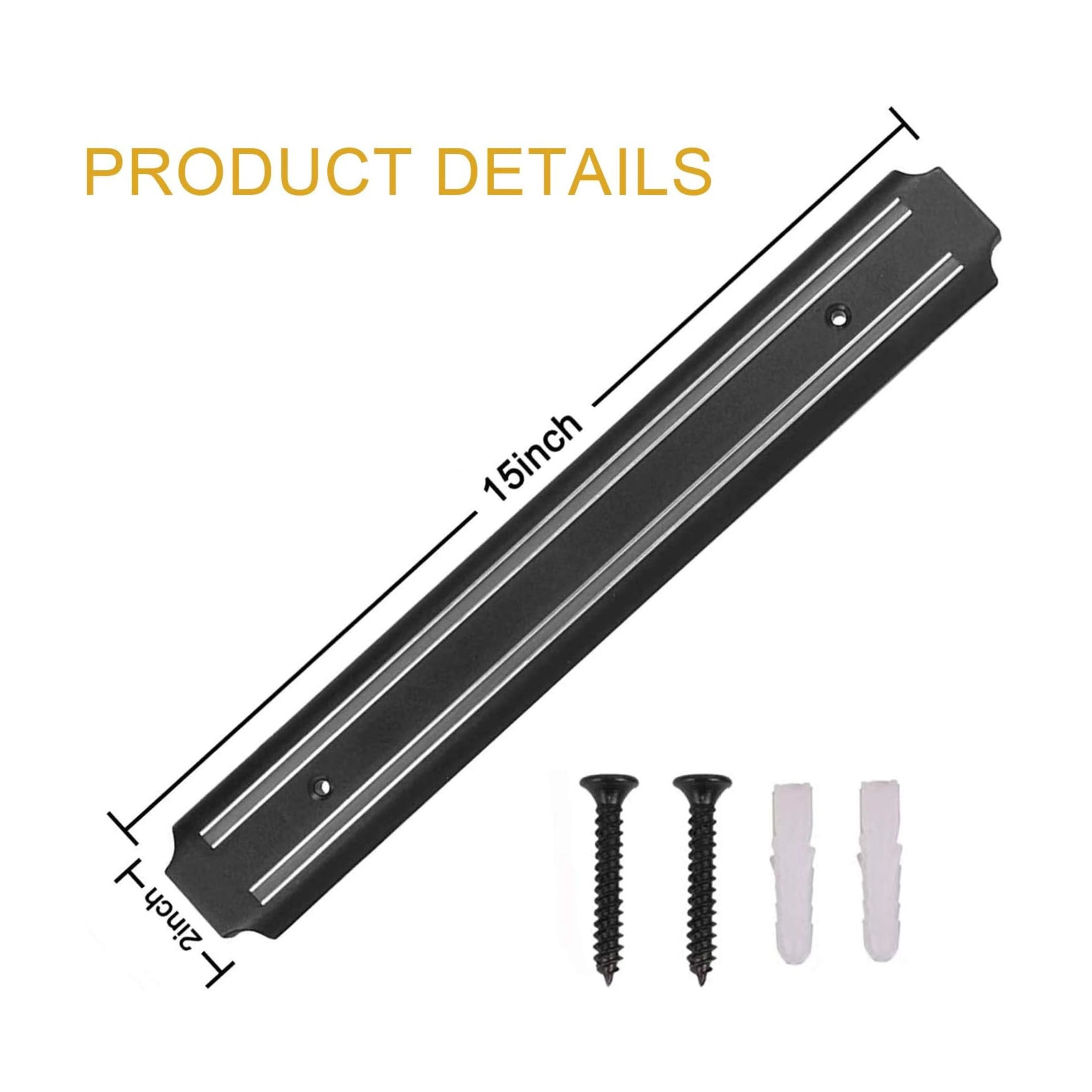 Stock Preferred Pack of 2 Magnetic Knife Storage Strips Multipurpose Kitchen Rack 15 Inch