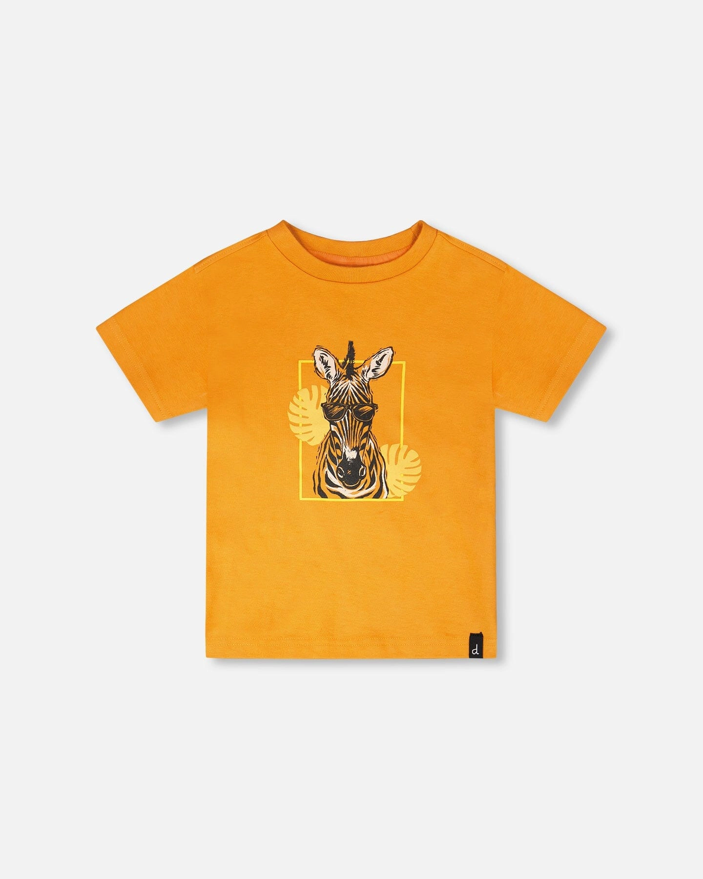 Deux par Deux Boys Organic Cotton Zebra Graphic Short Sleeve T-Shirt