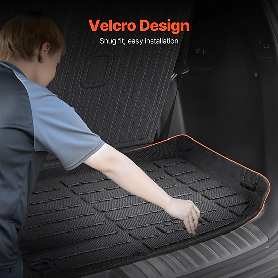 HONGGE Custom Fit TPE Cargo Mat for Hyundai Palisade 2020-2024, Trunk Liner with Backrest Mats, Waterproof Protector
