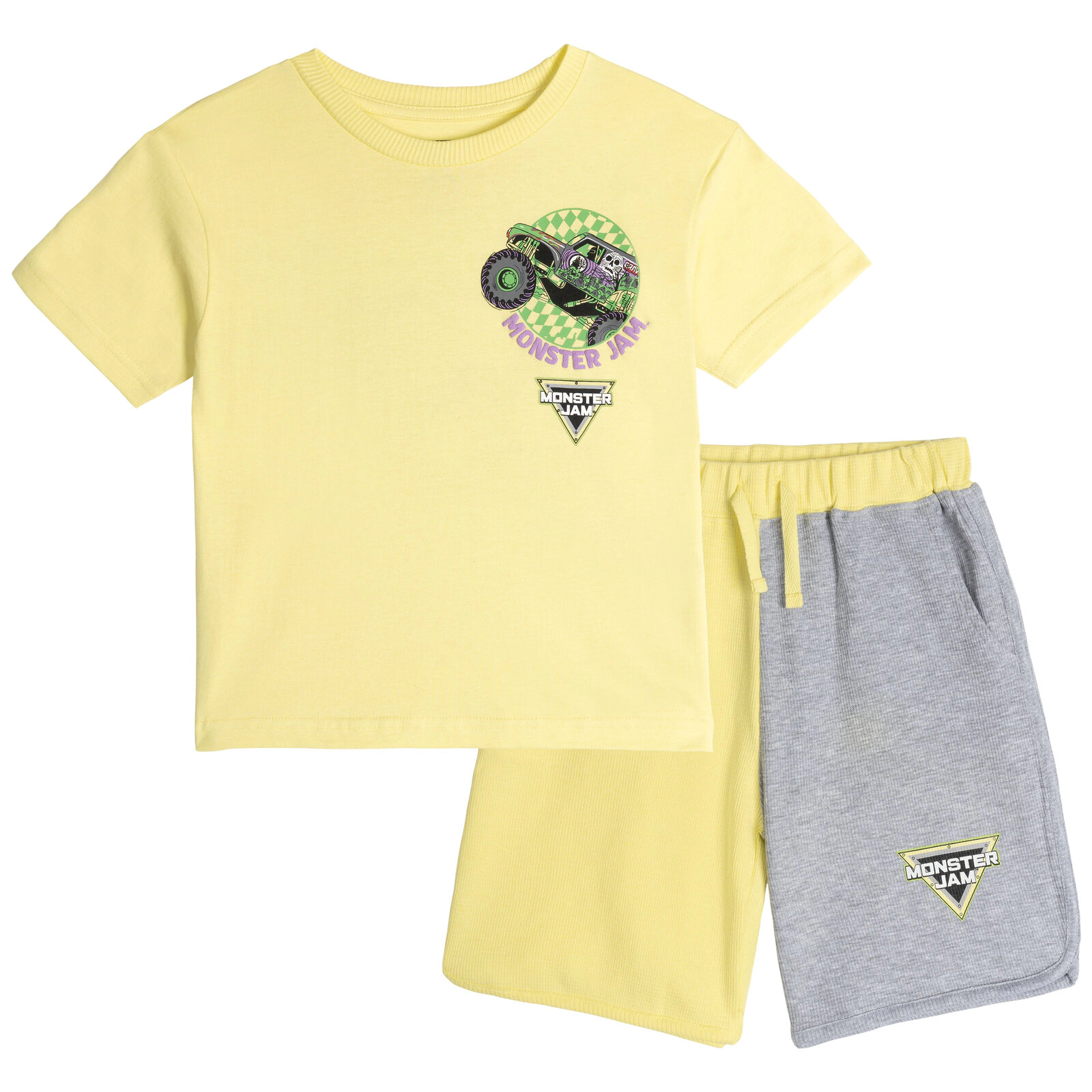 Monster Jam Grave Digger Boys' 2-Piece T-Shirt and Shorts Set