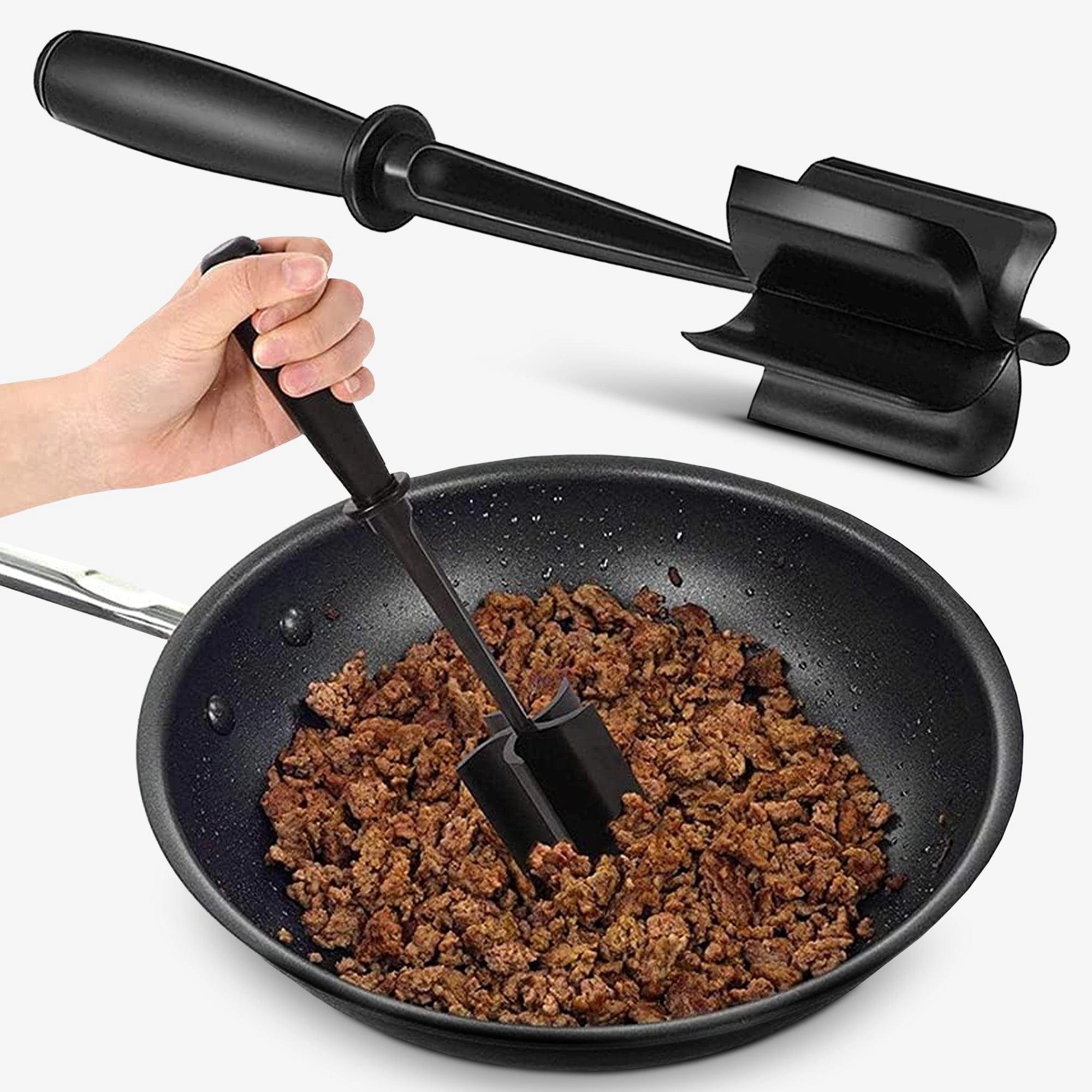 Cheer Collection Heat Resistant Nylon Meat Chopper for Ground Beef and Mashing