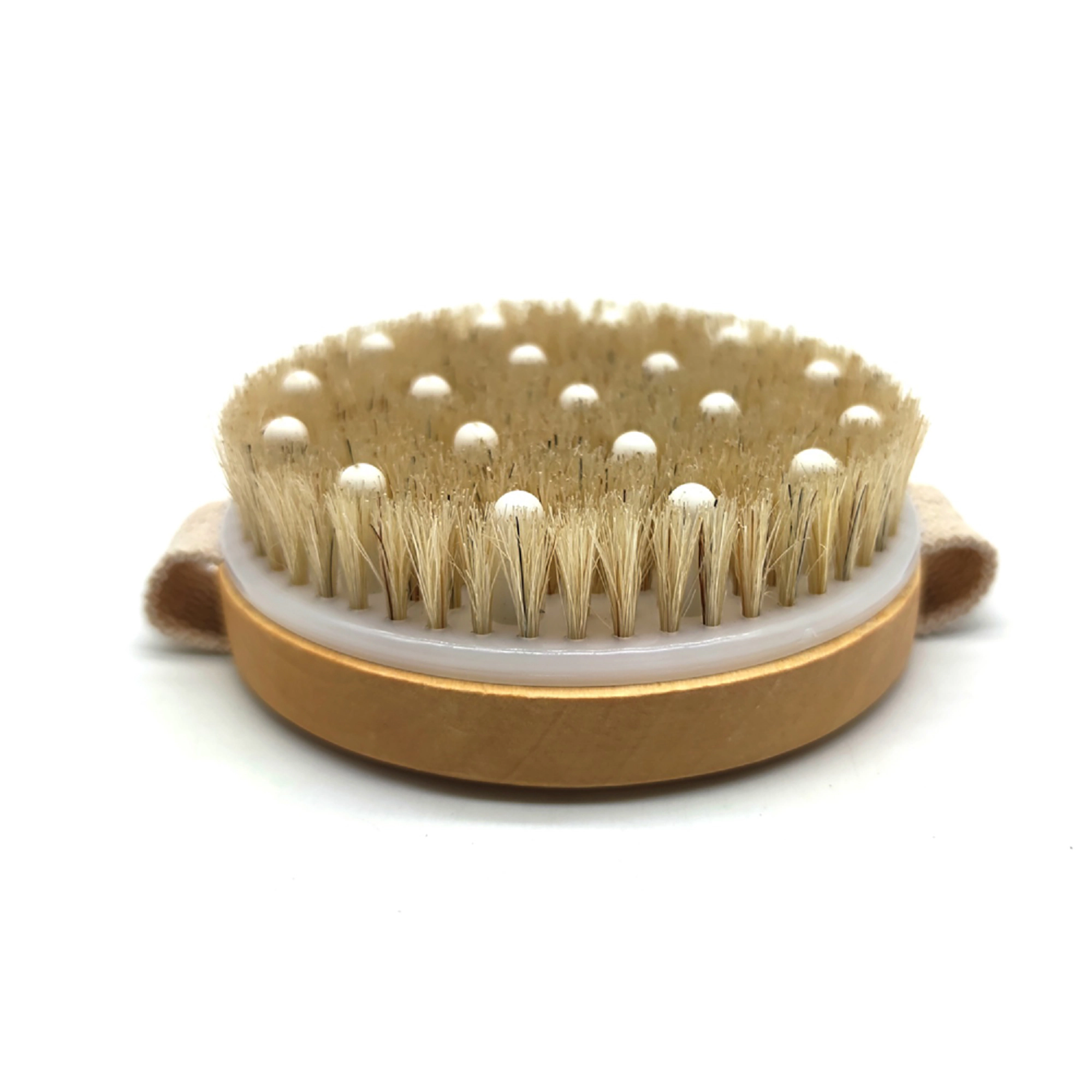 Pursonic Unisex Natural Wood Cellulite Massage Bath Brush with Lotus Handle