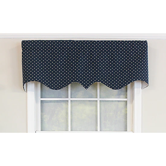 RLF Home Passat Regal Valance Navy. 3" Rod Pocket 50"W x 17"L