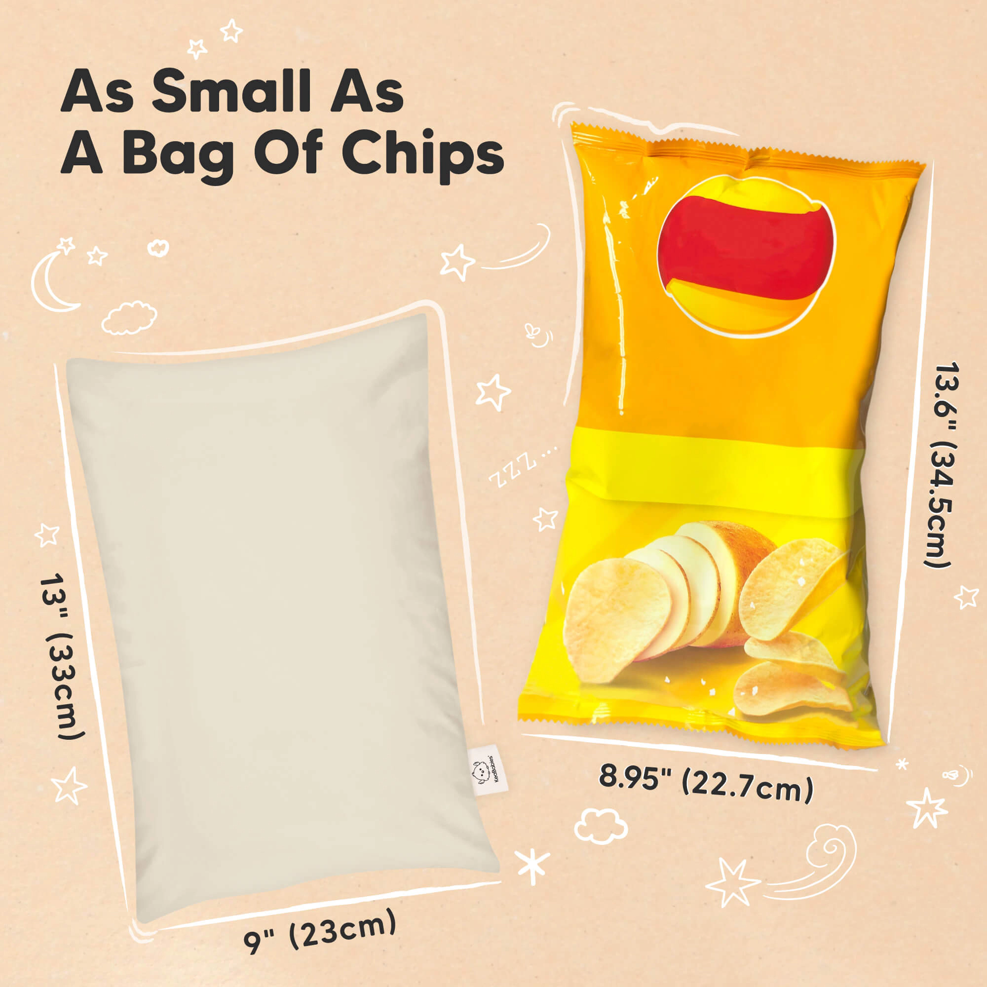 KeaBabies Mini Toddler Pillow With Pillowcase